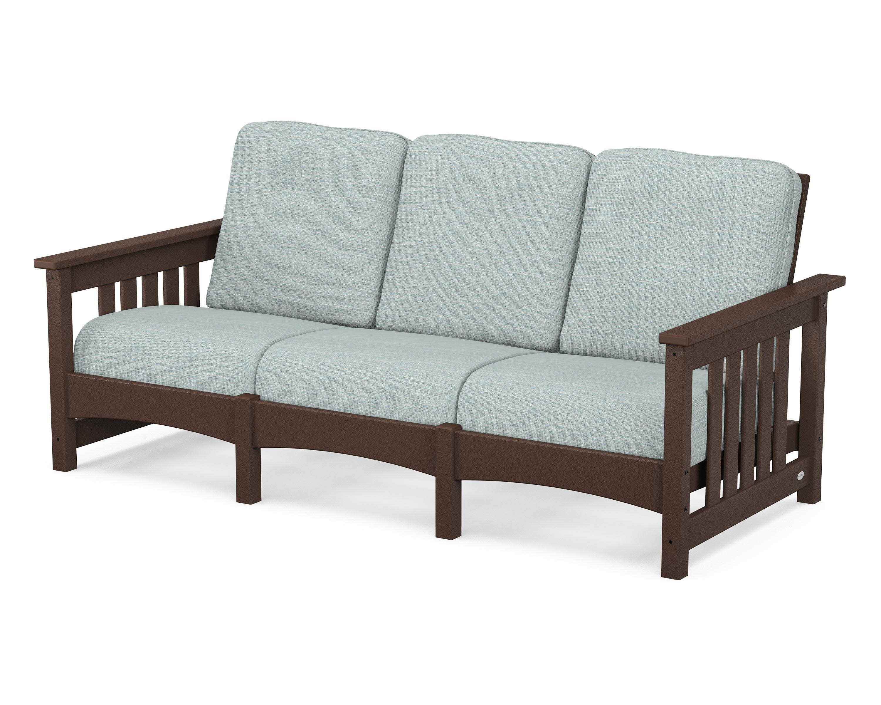 Club Mission Sofa in Mahogany / Soothe Mist