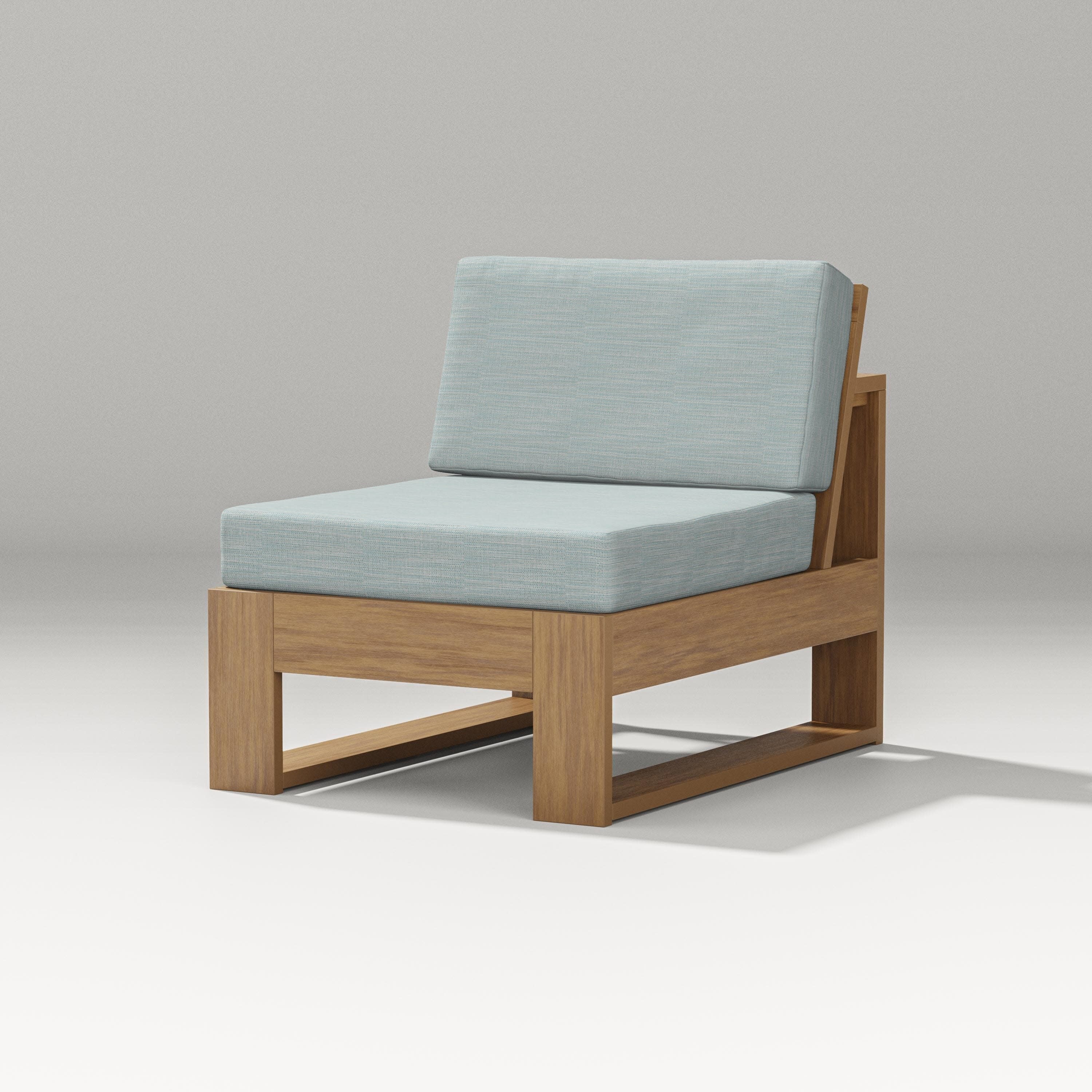 Latitude Modular Armless Chair in Natural / Soothe Mist