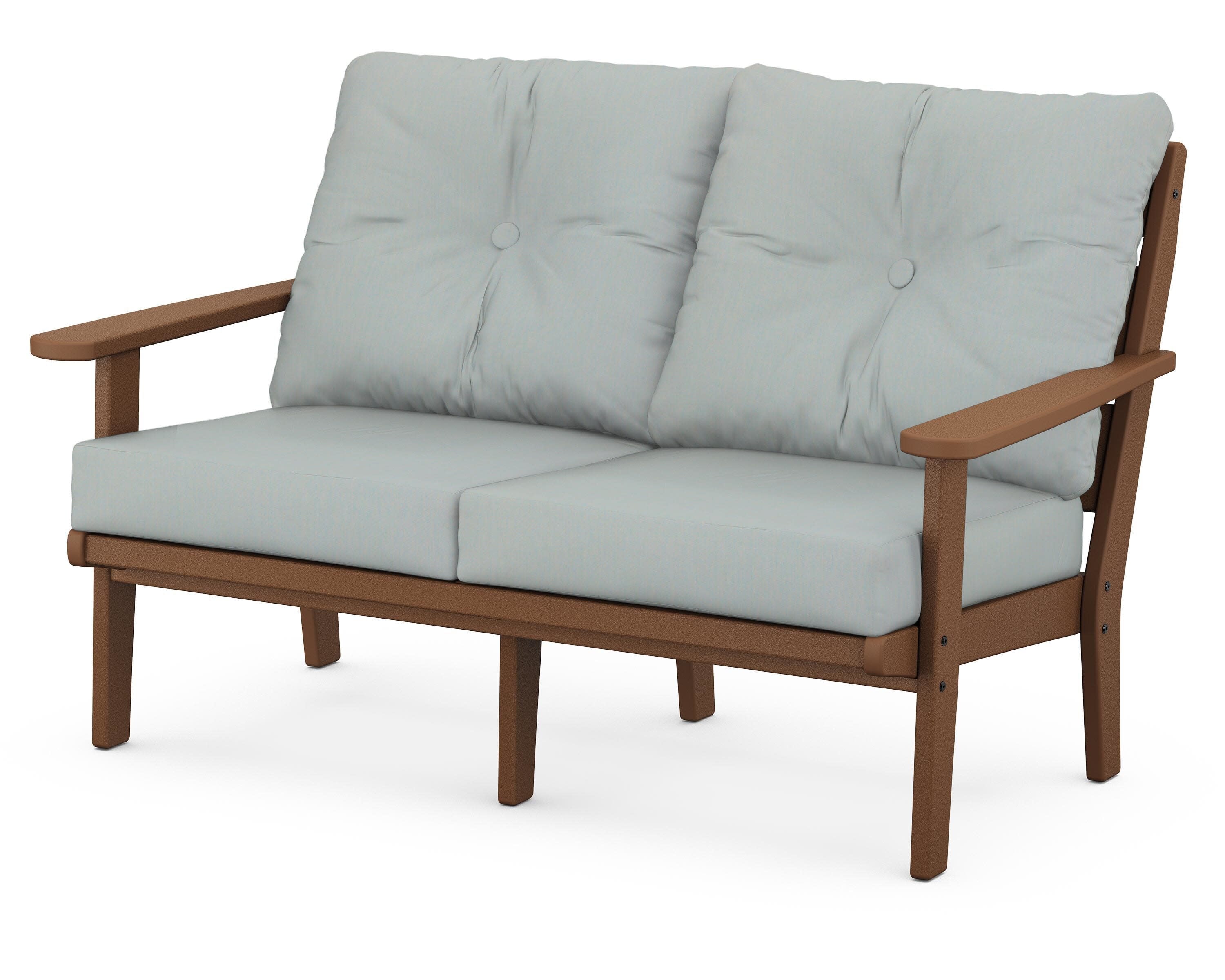 Lakeside Deep Seating Loveseat in Teak / Spa