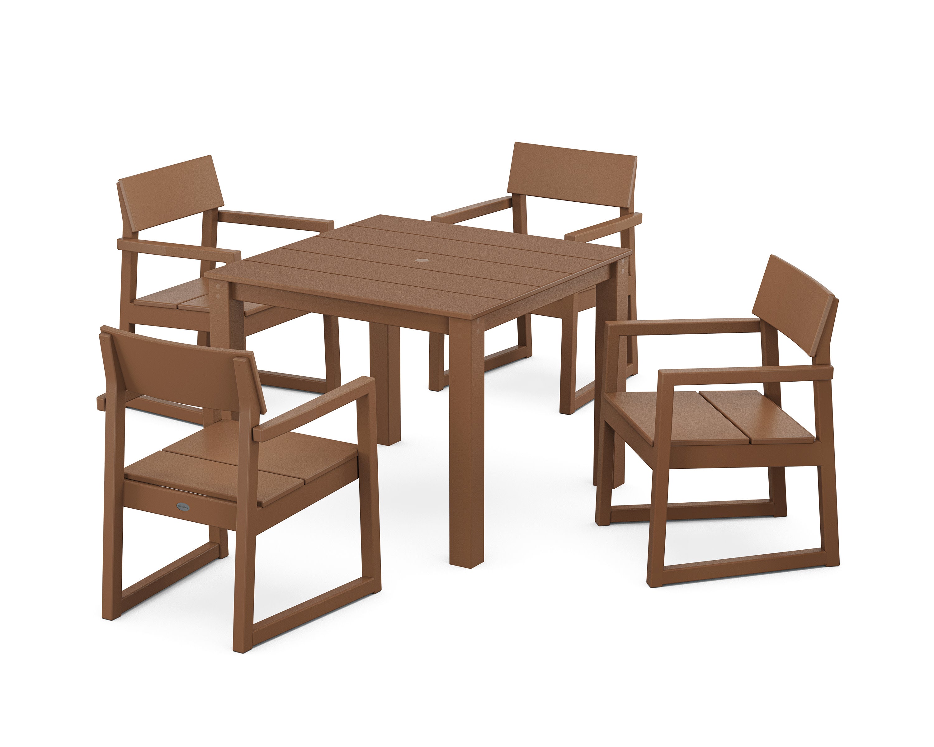 EDGE 5-Piece Parsons Dining Set in Teak