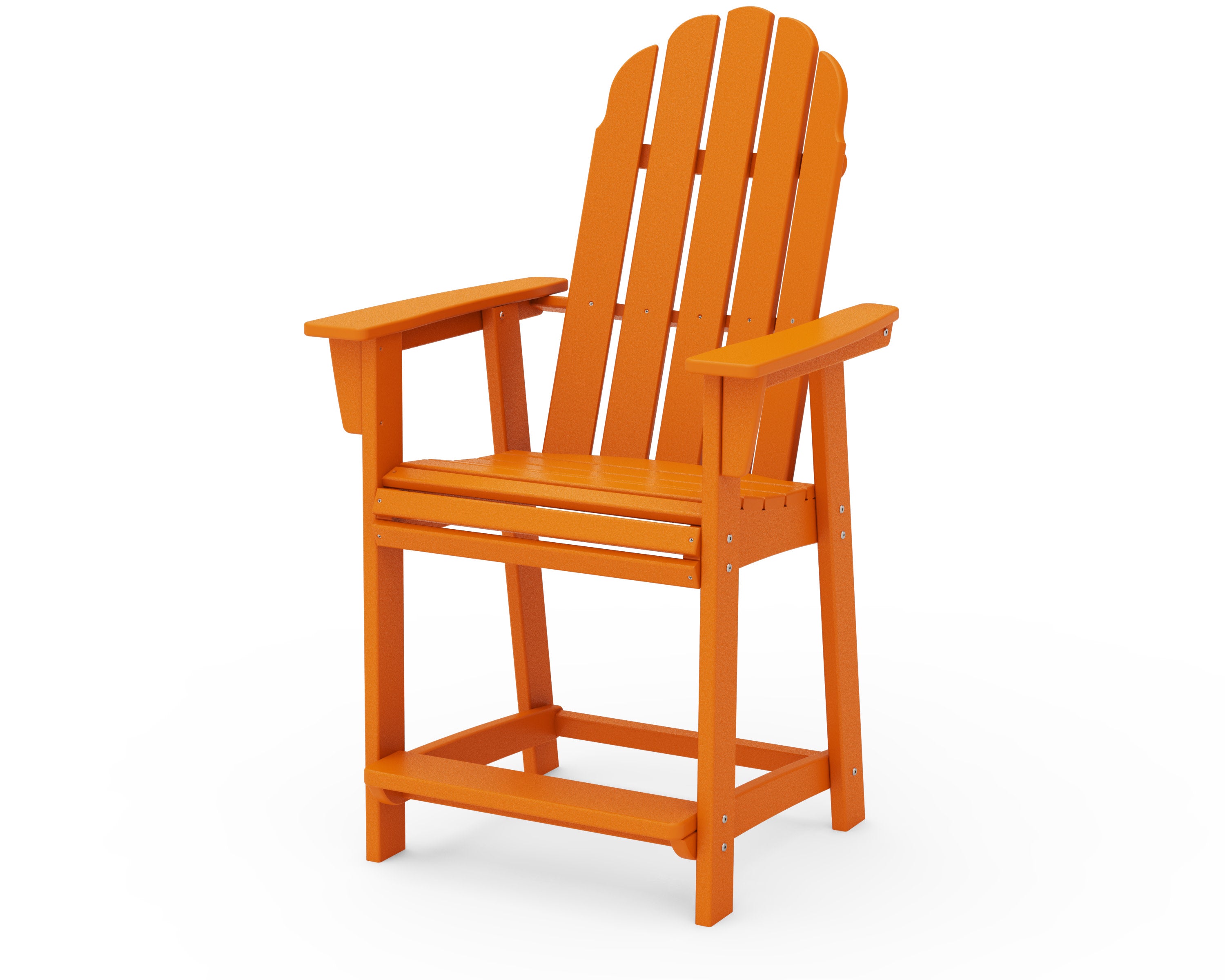 Vineyard Curveback Adirondack Counter Chair in Tangerine