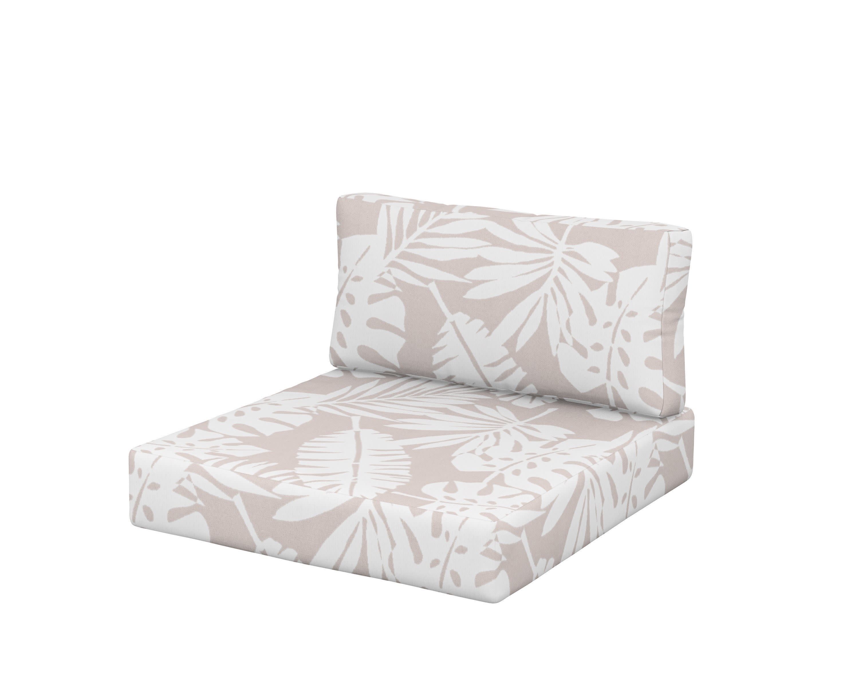 Acadia Back/Seat Cushion Set in Leaf Dune Burlap