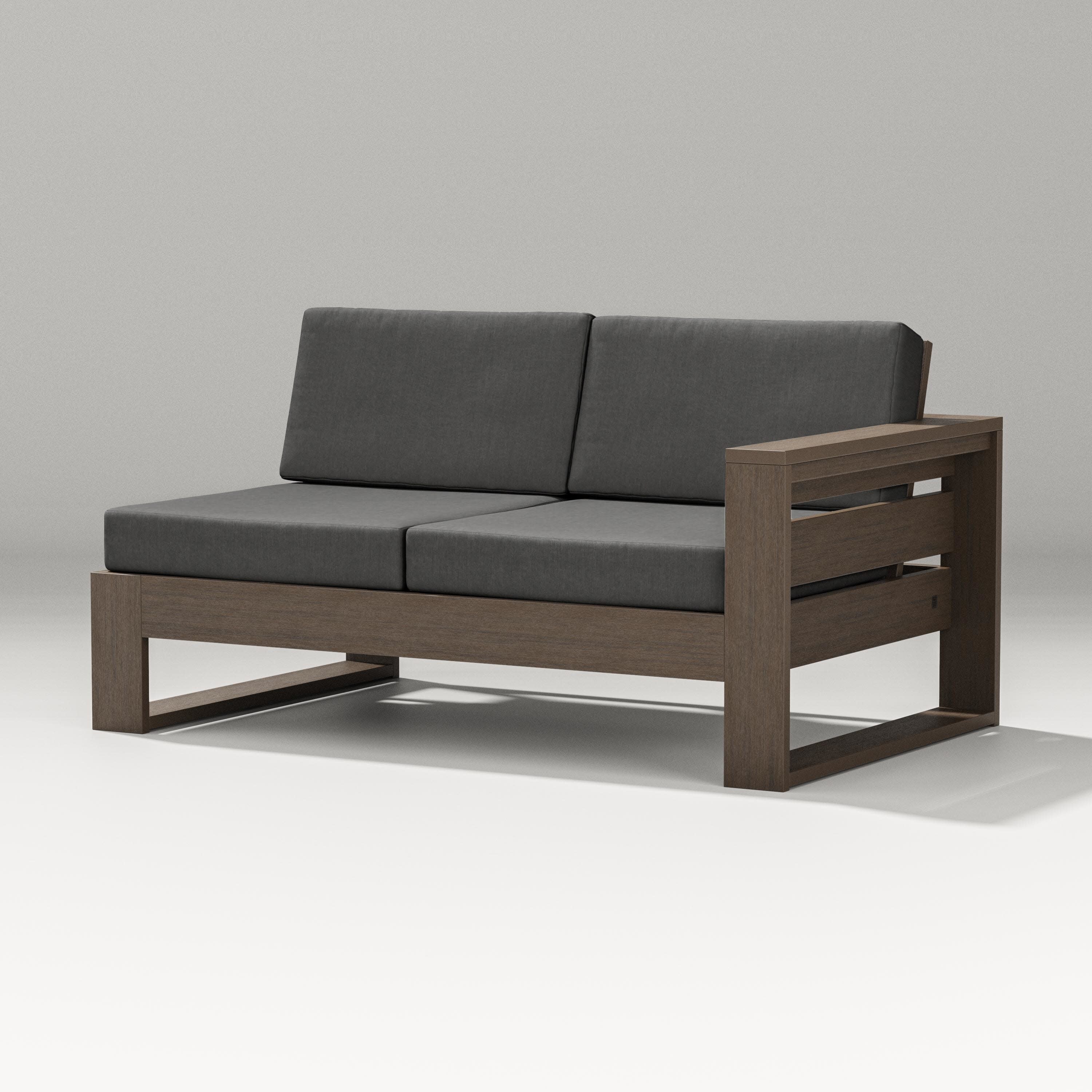 Latitude Modular Right Arm Loveseat in Kona / Spectrum Carbon