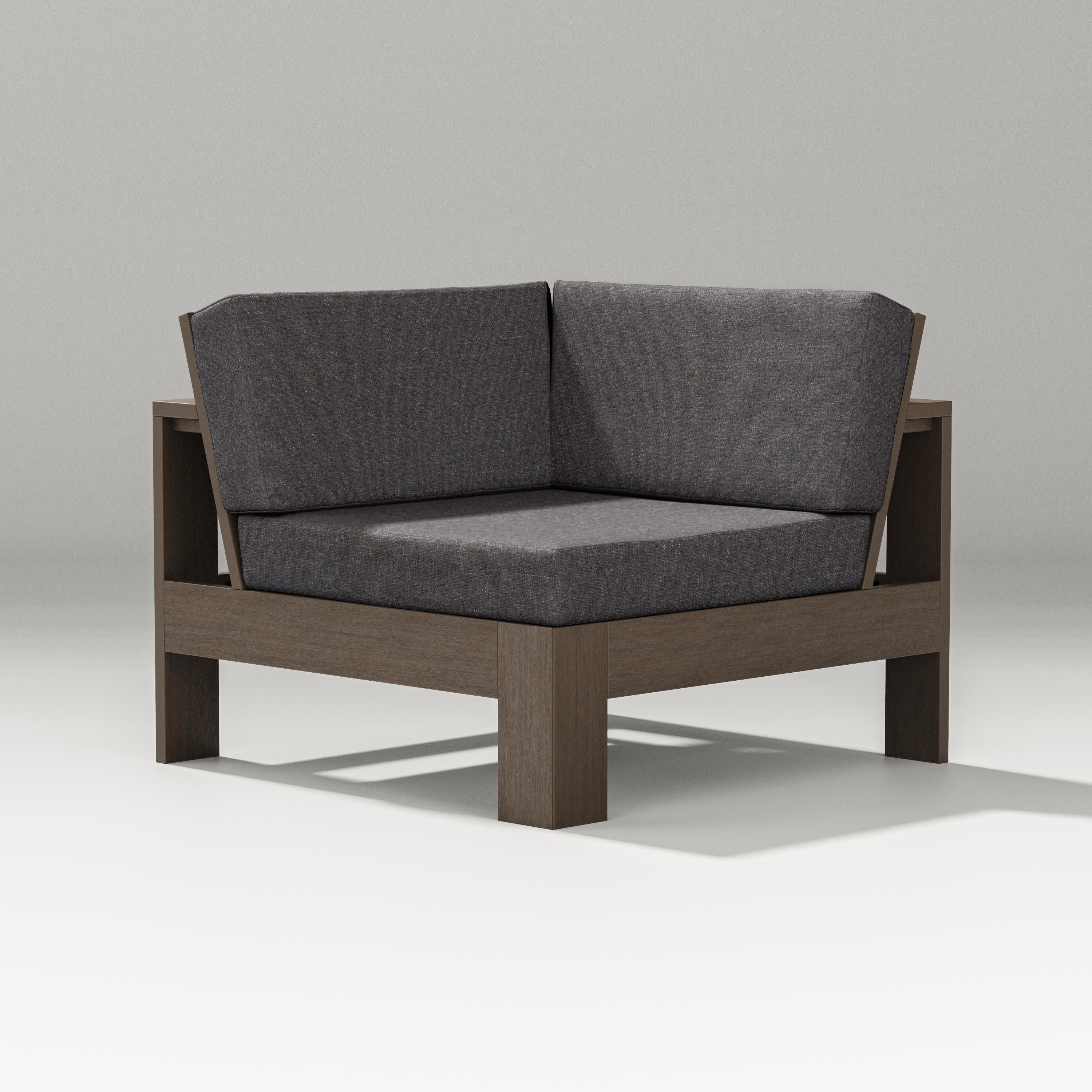 Latitude Modular Corner Chair in Kona / Ash Charcoal