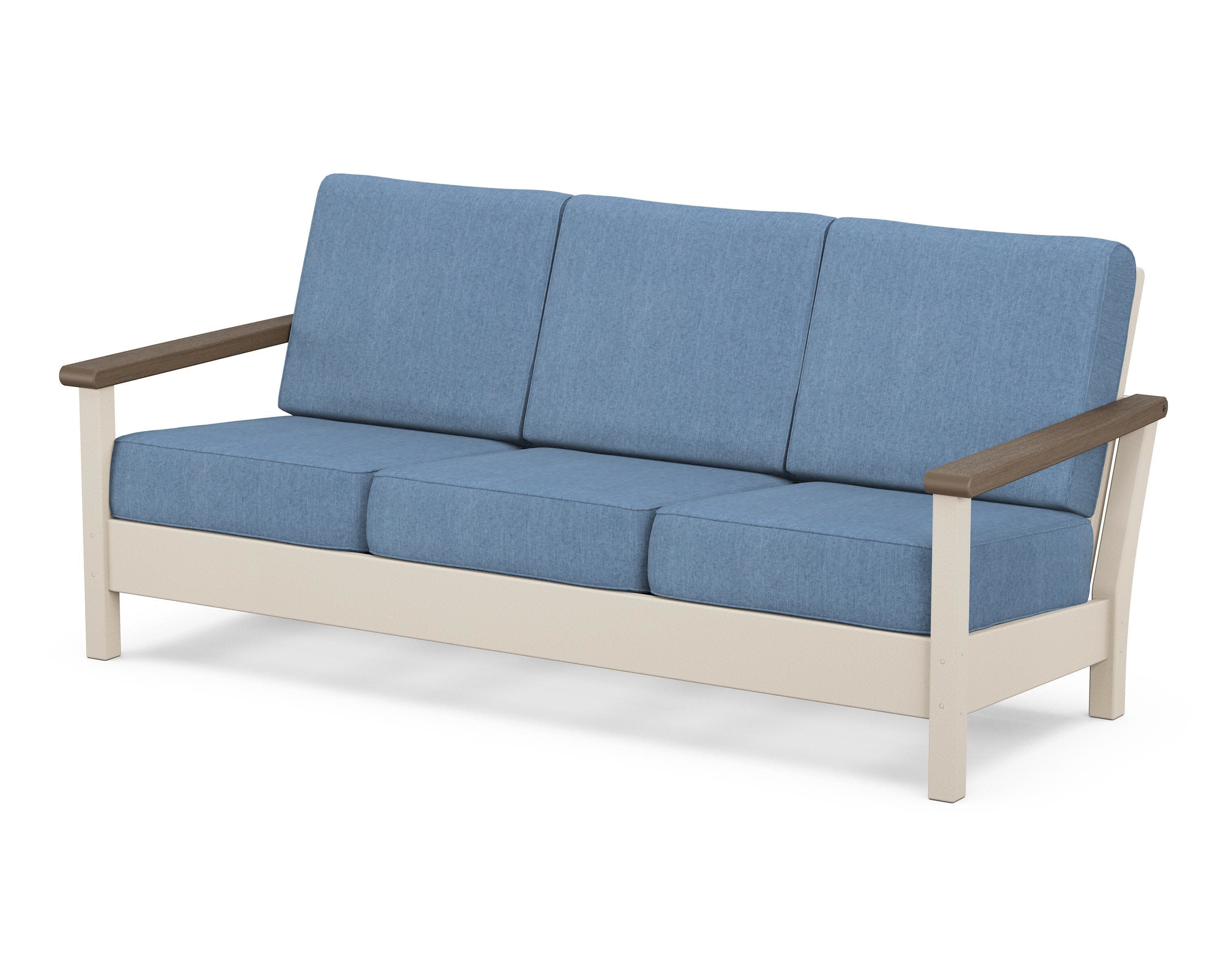 Harbour Deep Seating Sofa in Sand / Kona / Sky Blue