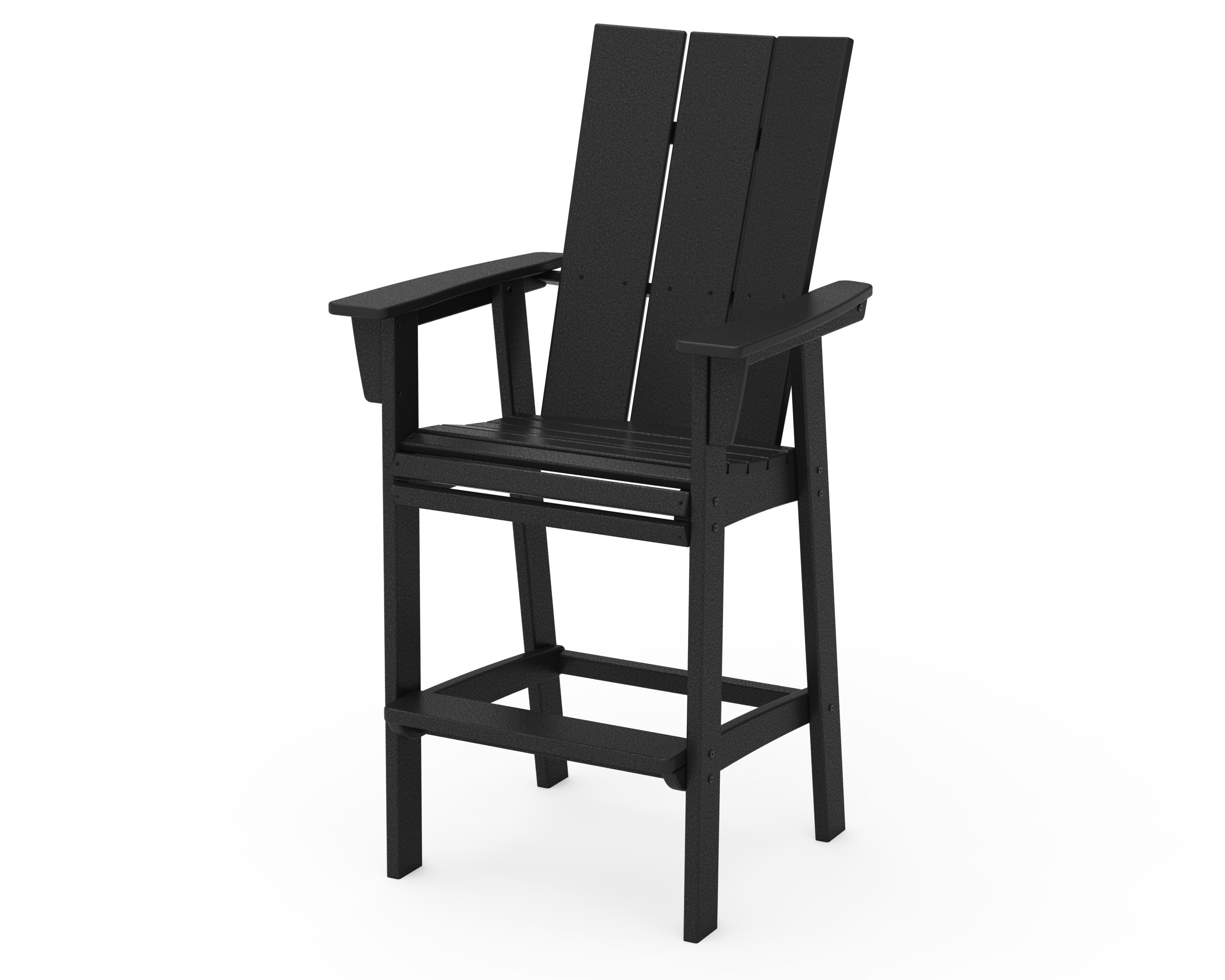 Modern Curveback Adirondack Bar Chair in Black