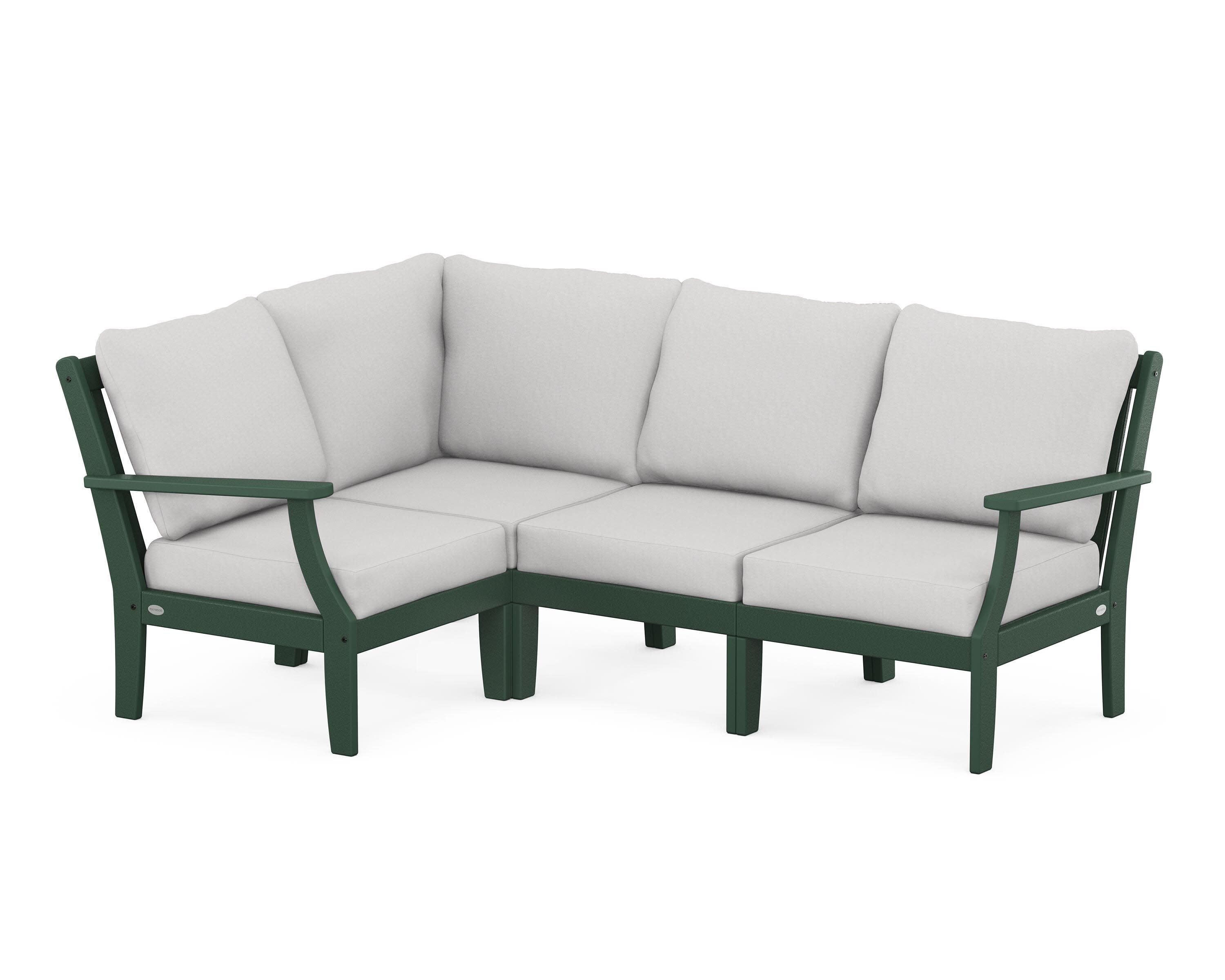 Braxton Modular 4-Piece Deep Seating Set in Green / Diamond in the Rough