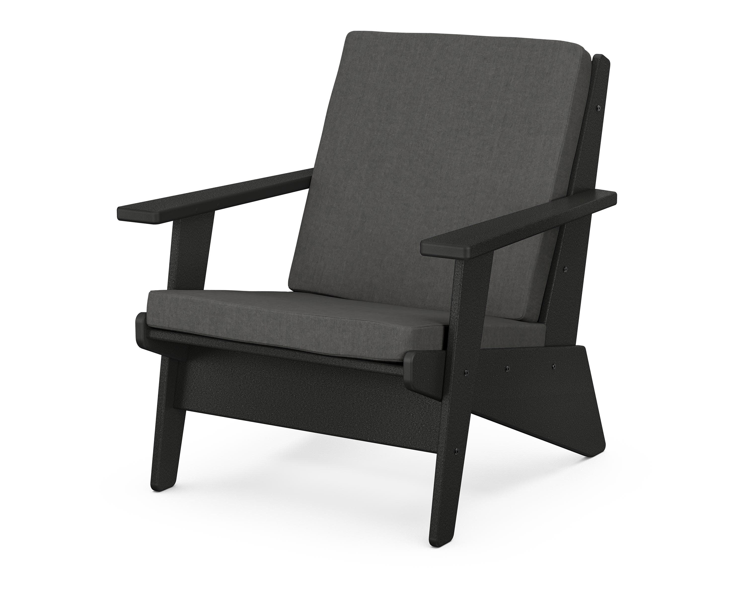Riviera Modern Lounge Chair in Black / Spectrum Carbon