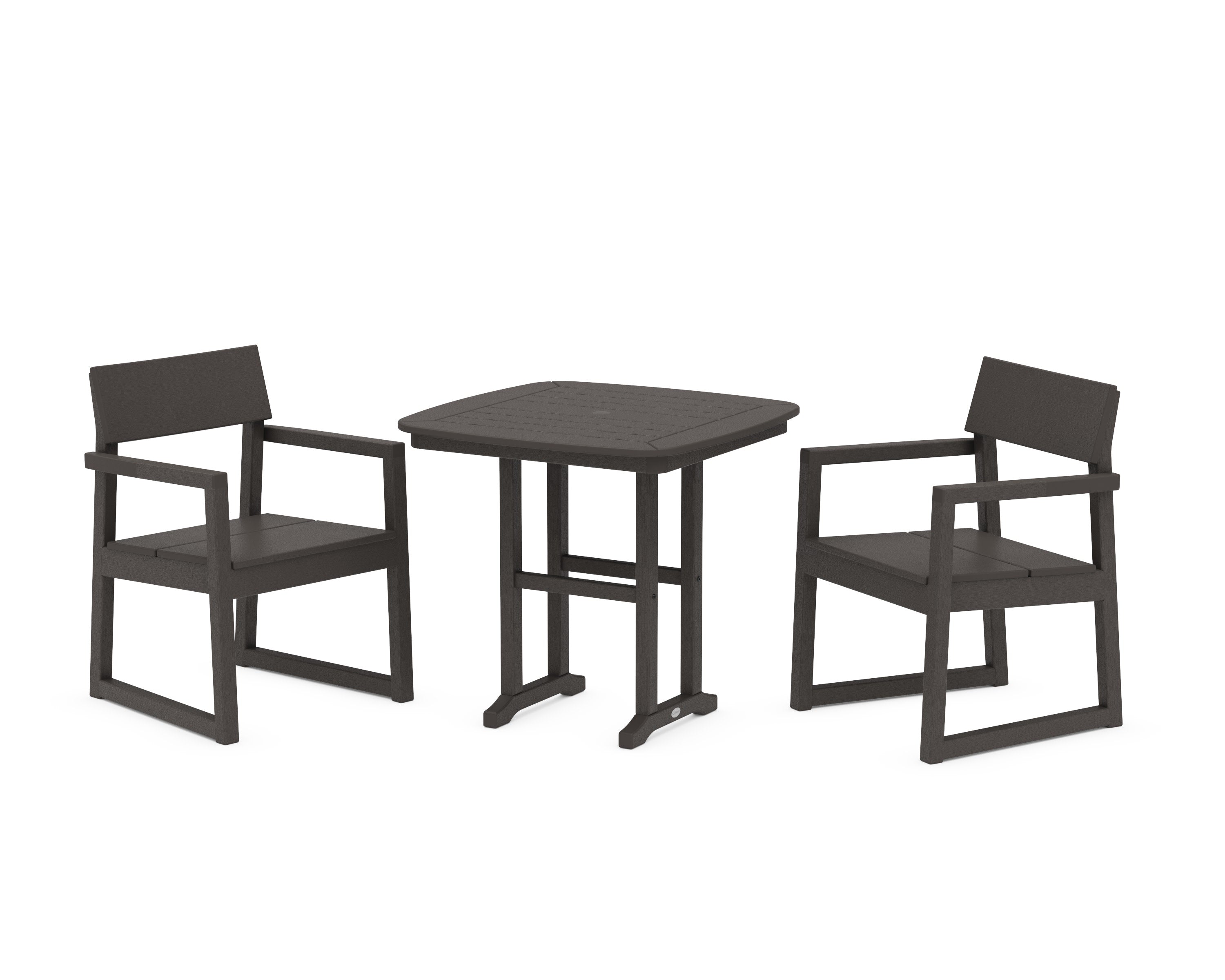 EDGE 3-Piece Dining Set in Vintage Coffee