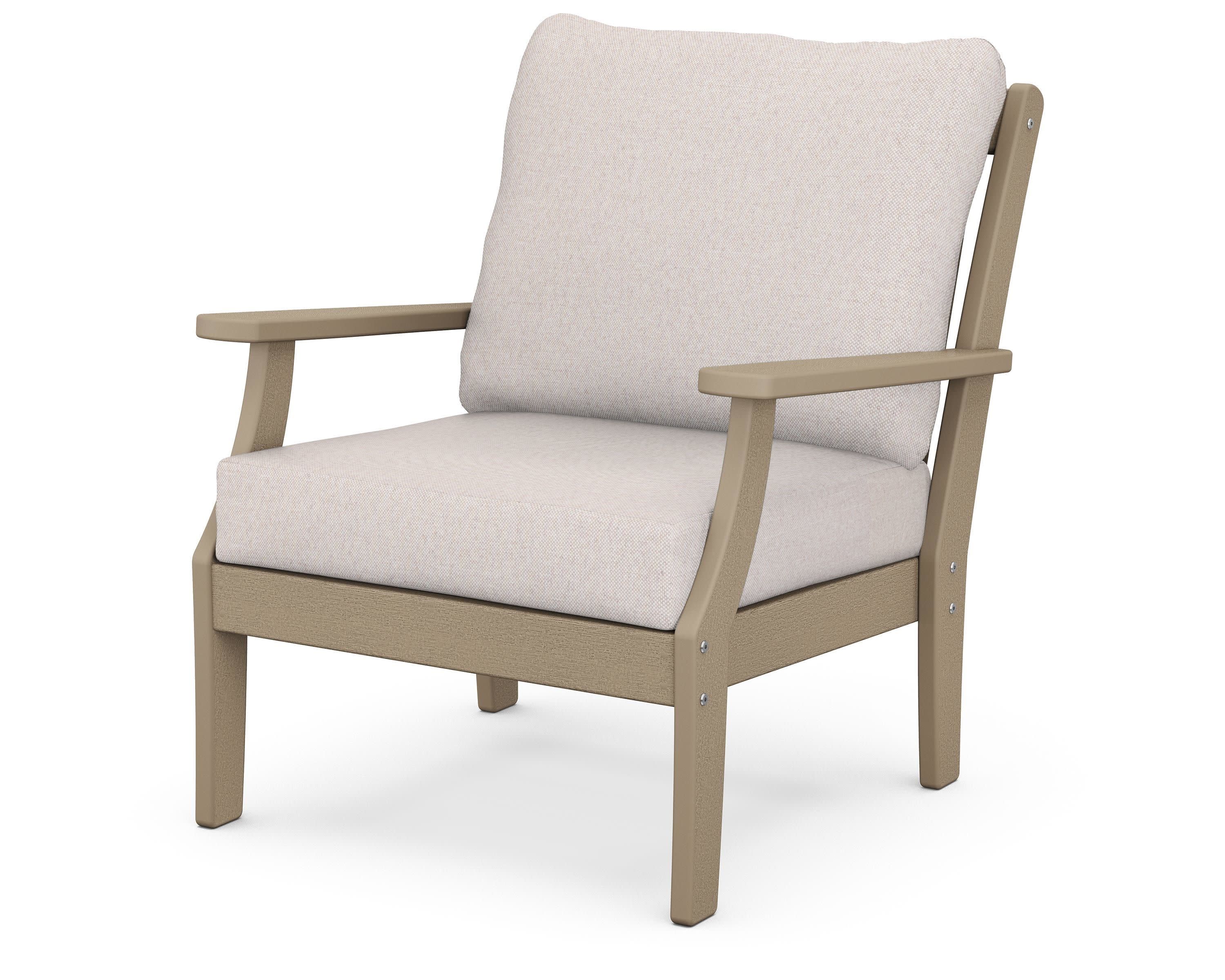 Braxton Deep Seating Chair in Vintage Sahara / Dune Burlap