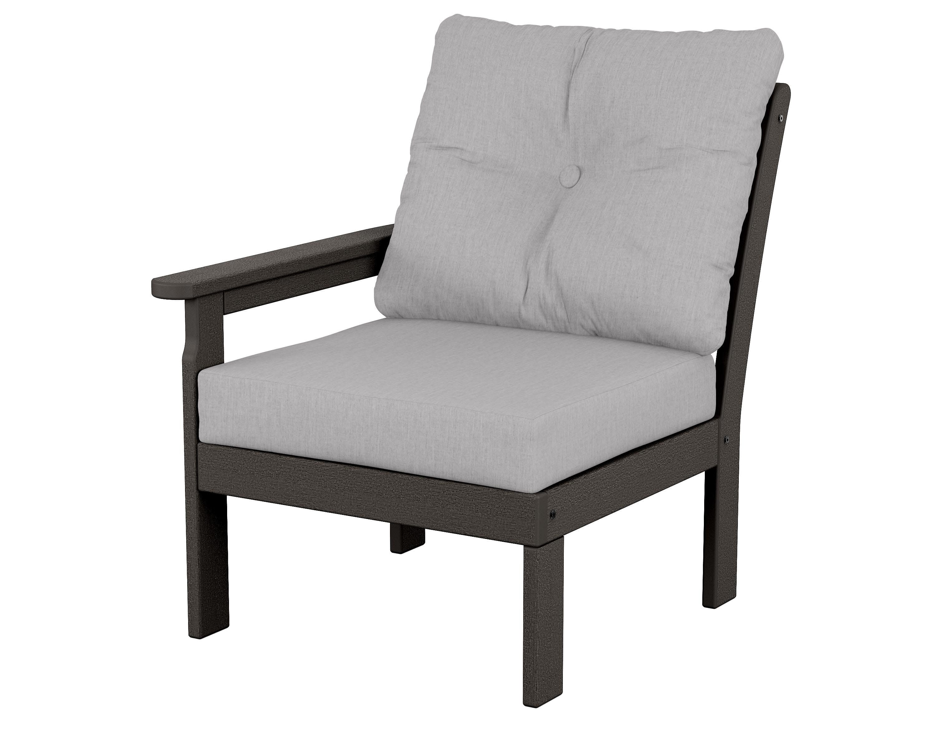 Vineyard Modular Left Arm Chair in Vintage Coffee / Granite