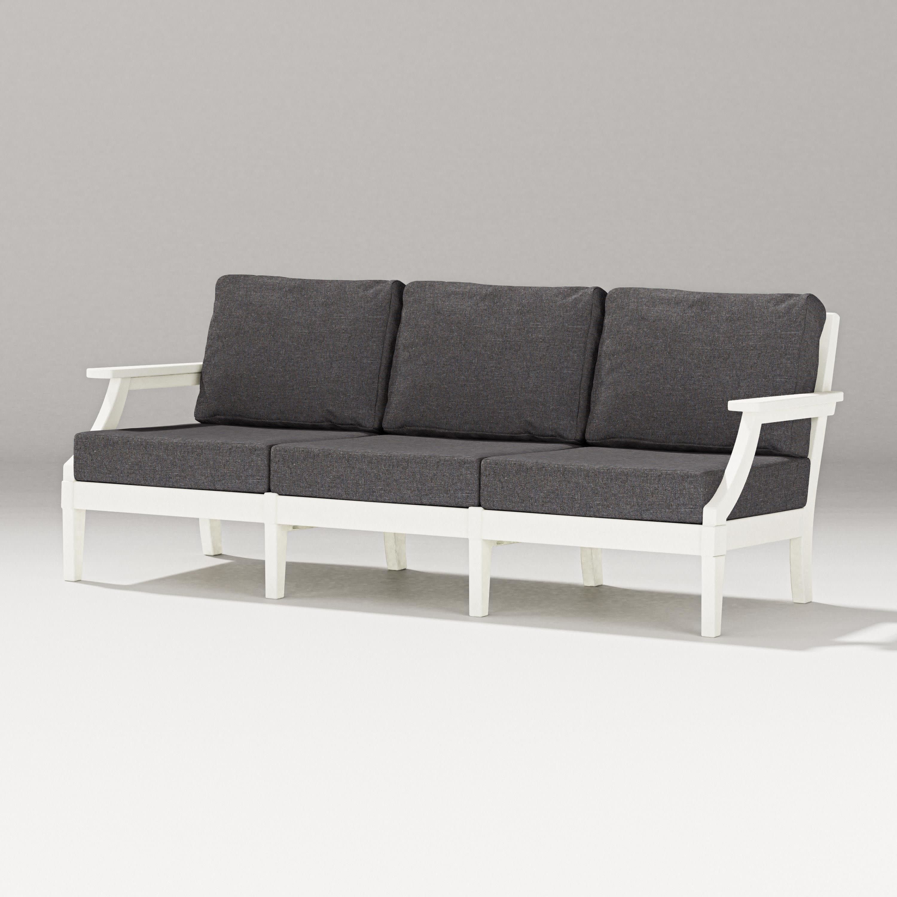 Estate Sofa in Vintage White / Ash Charcoal