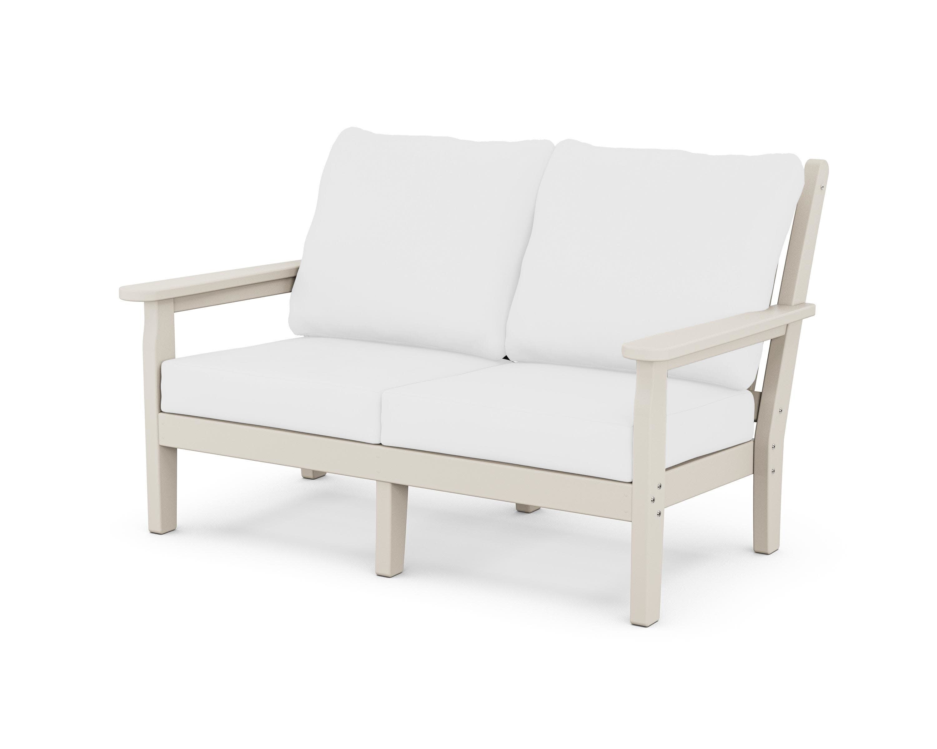 Chippendale Deep Seating Loveseat in Sand / Natural