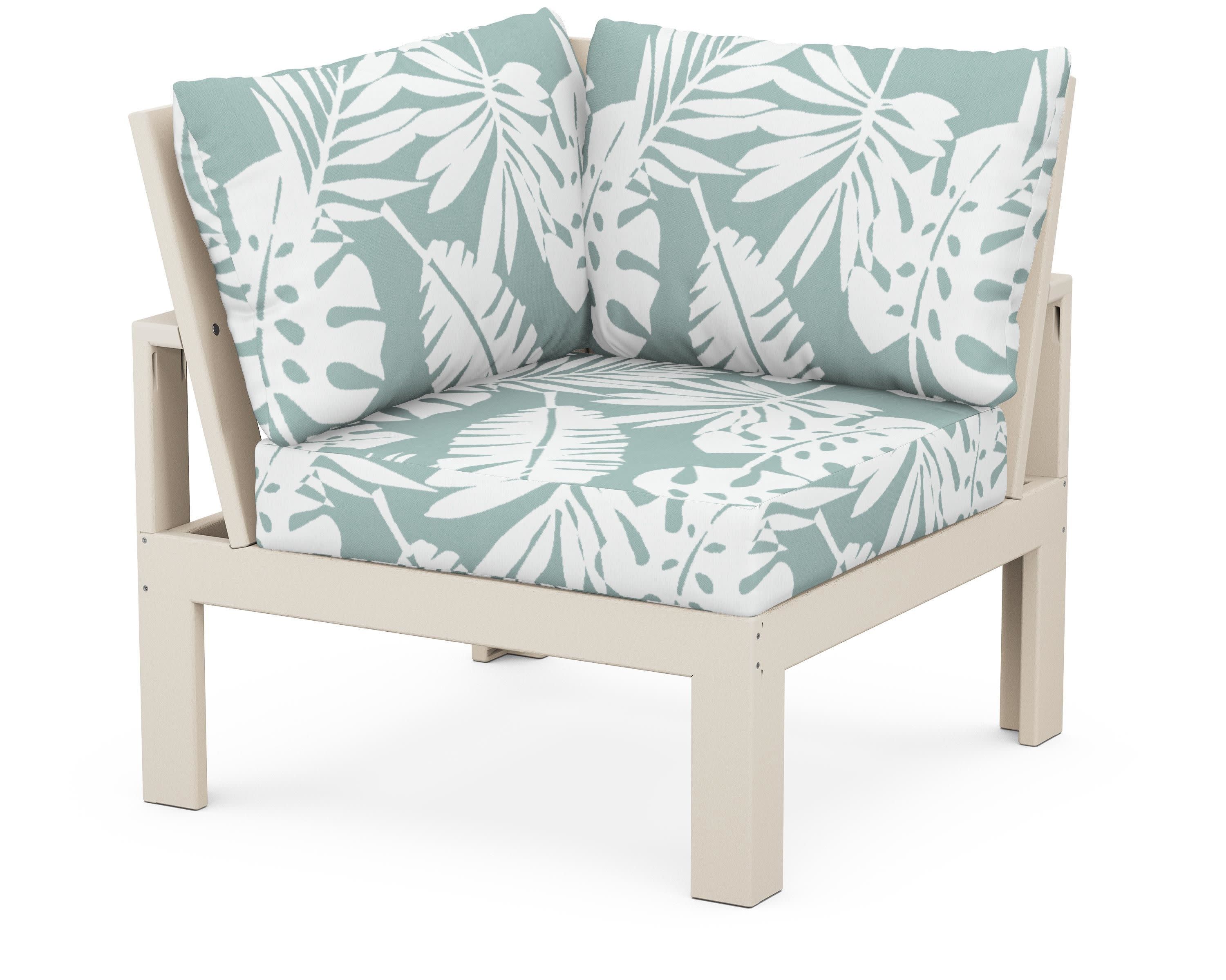 Modular Corner Chair in Sand / Leaf Glacier Spa