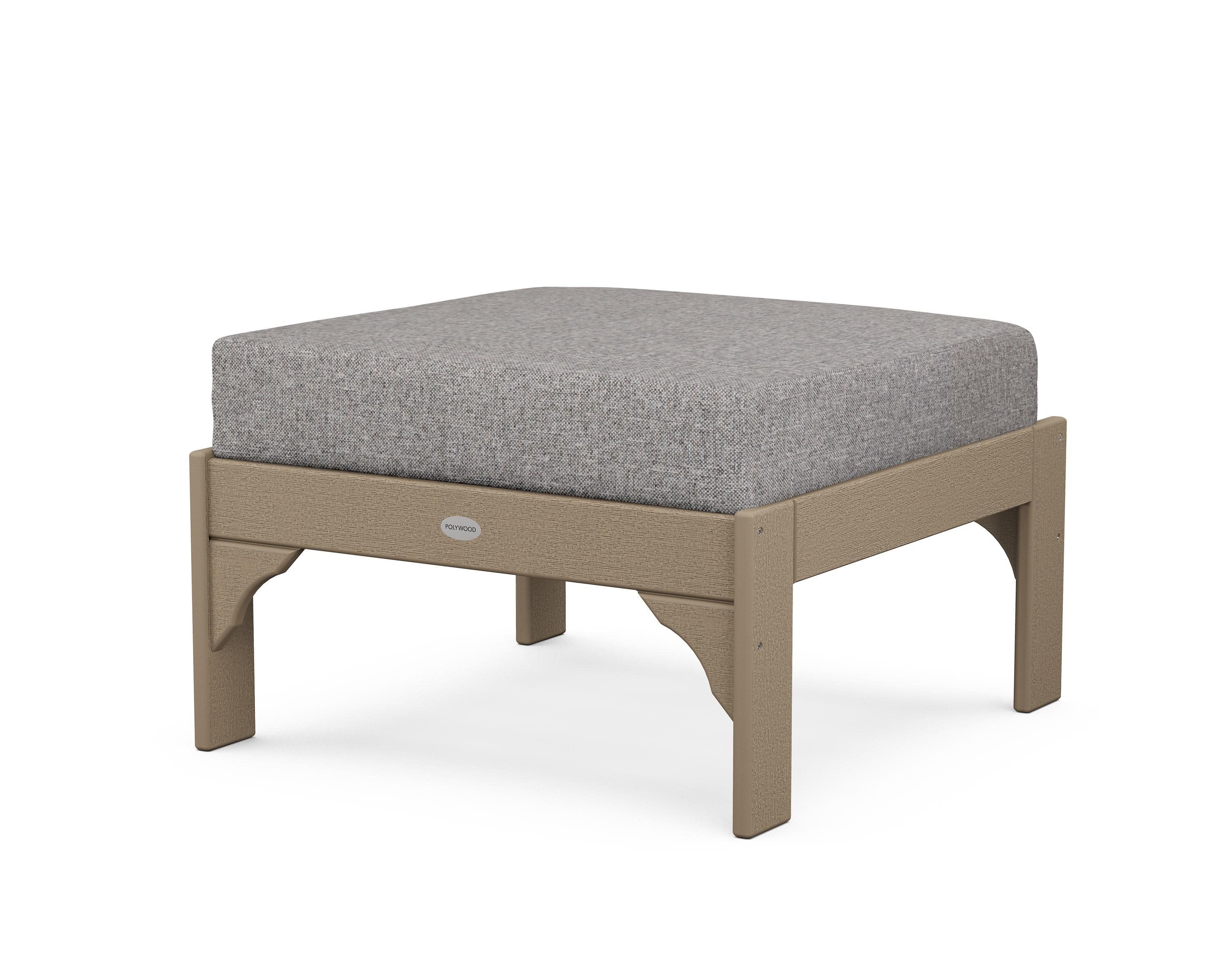 Vineyard Deep Seating Ottoman in Vintage Sahara / Grey Mist
