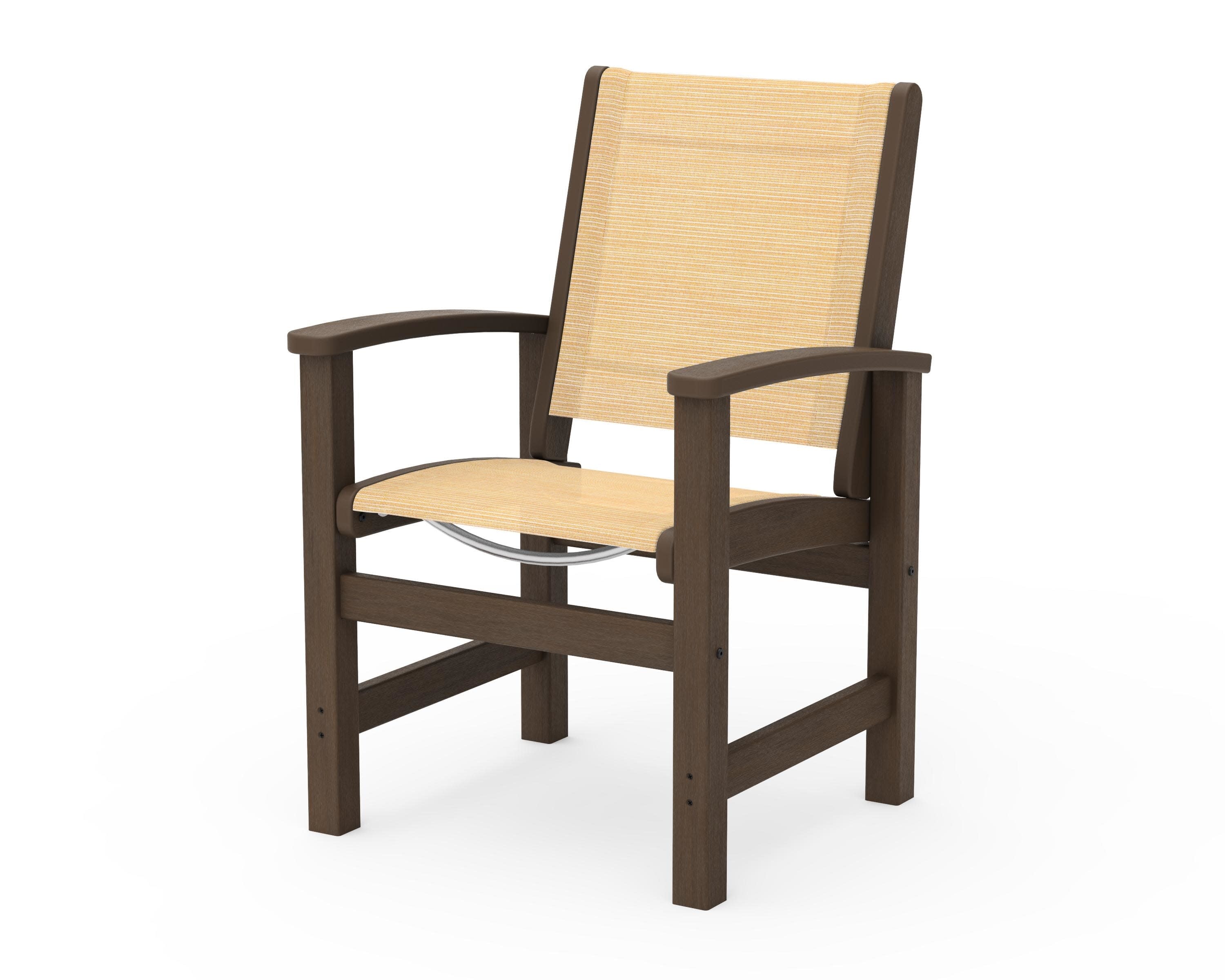 Coastal Dining Chair in Kona / Dupioni Apricot Sling