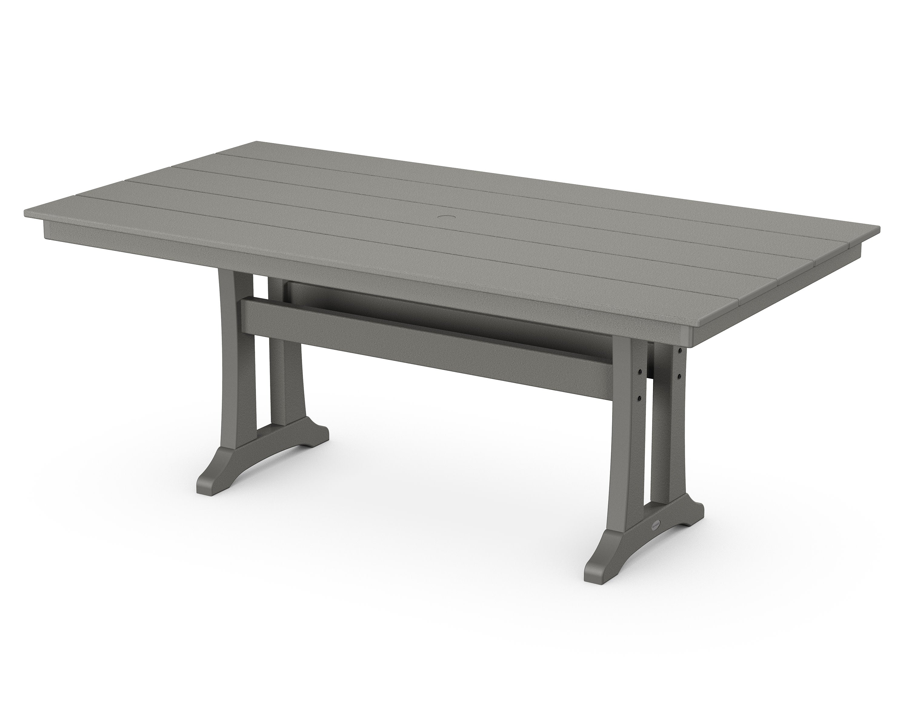 Farmhouse Trestle 37" x 72" Dining Table in Slate Grey