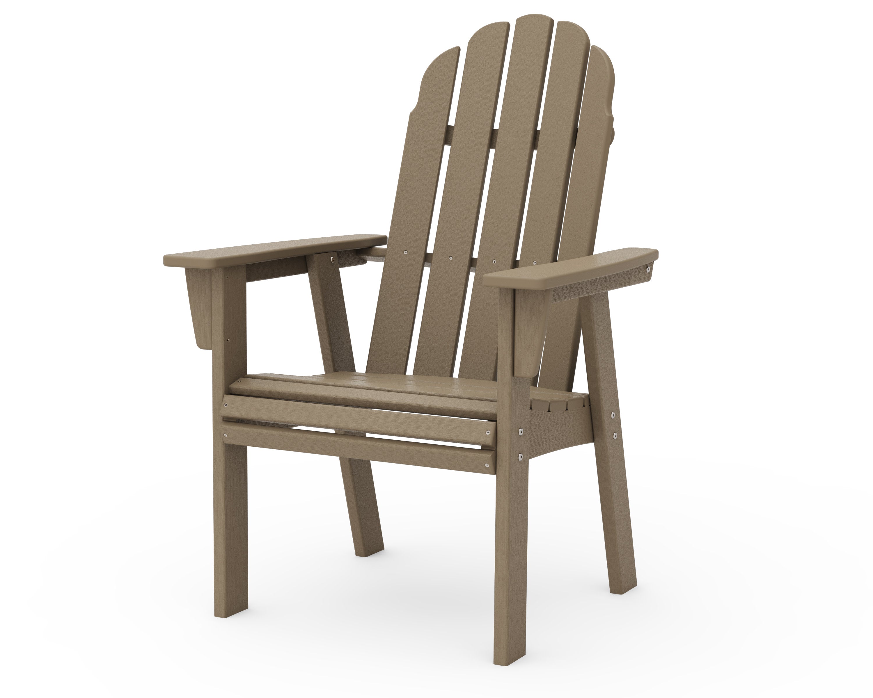 Vineyard Curveback Adirondack Dining Chair in Vintage Sahara