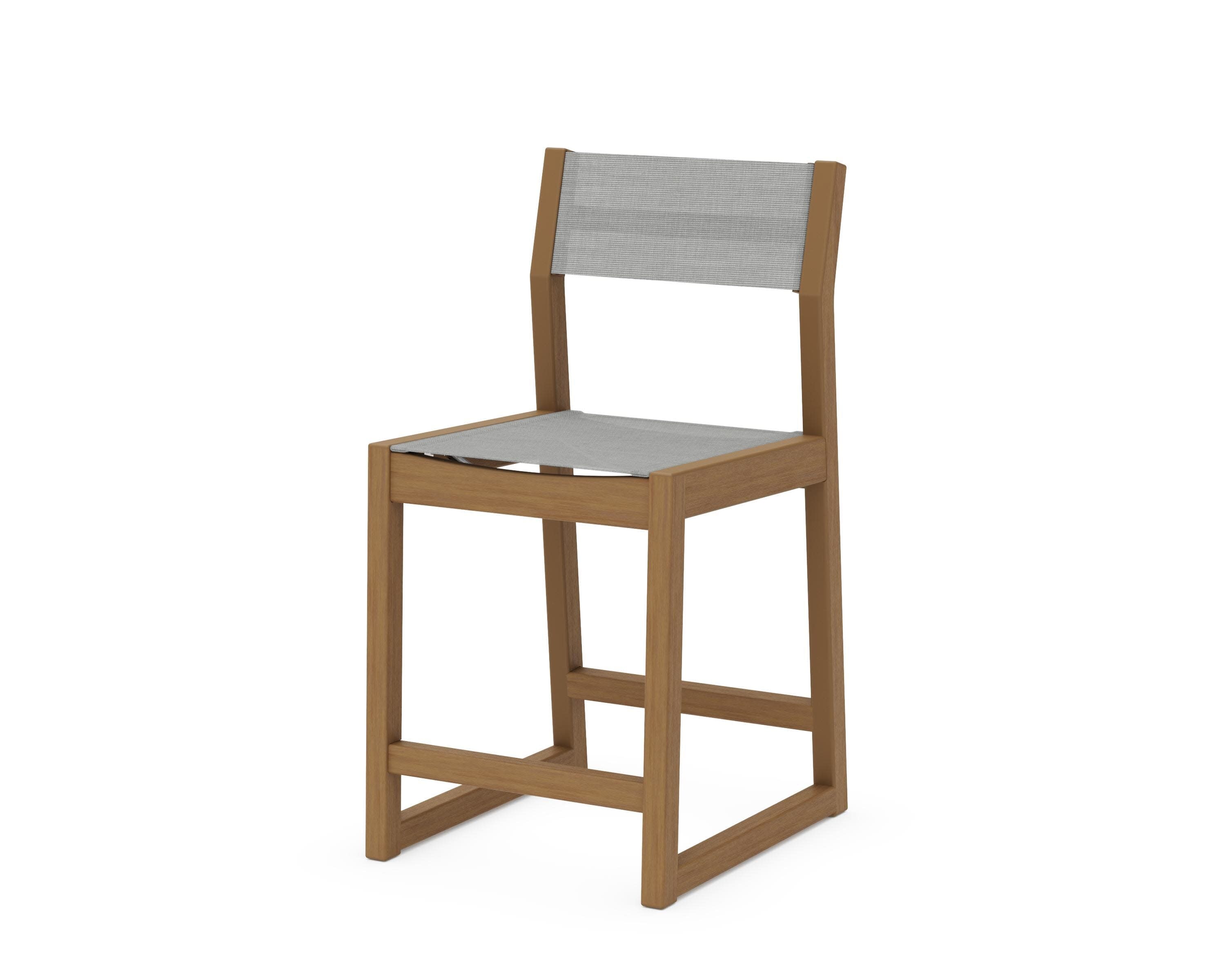 EDGE Sling Counter Side Chair in Natural / Metallic Sling