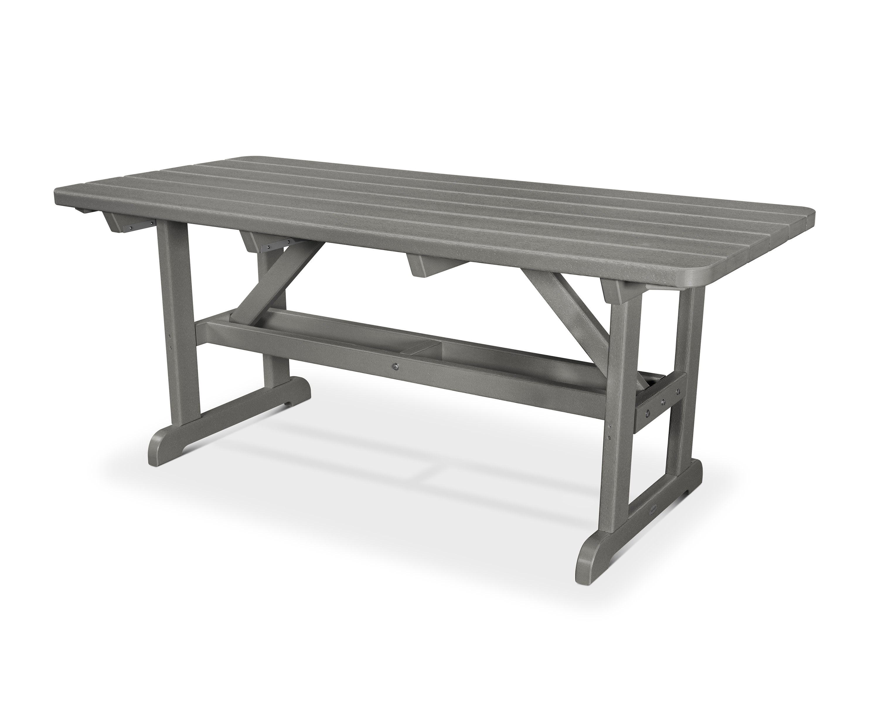 Park 33" x 70" Harvester Picnic Table in Slate Grey