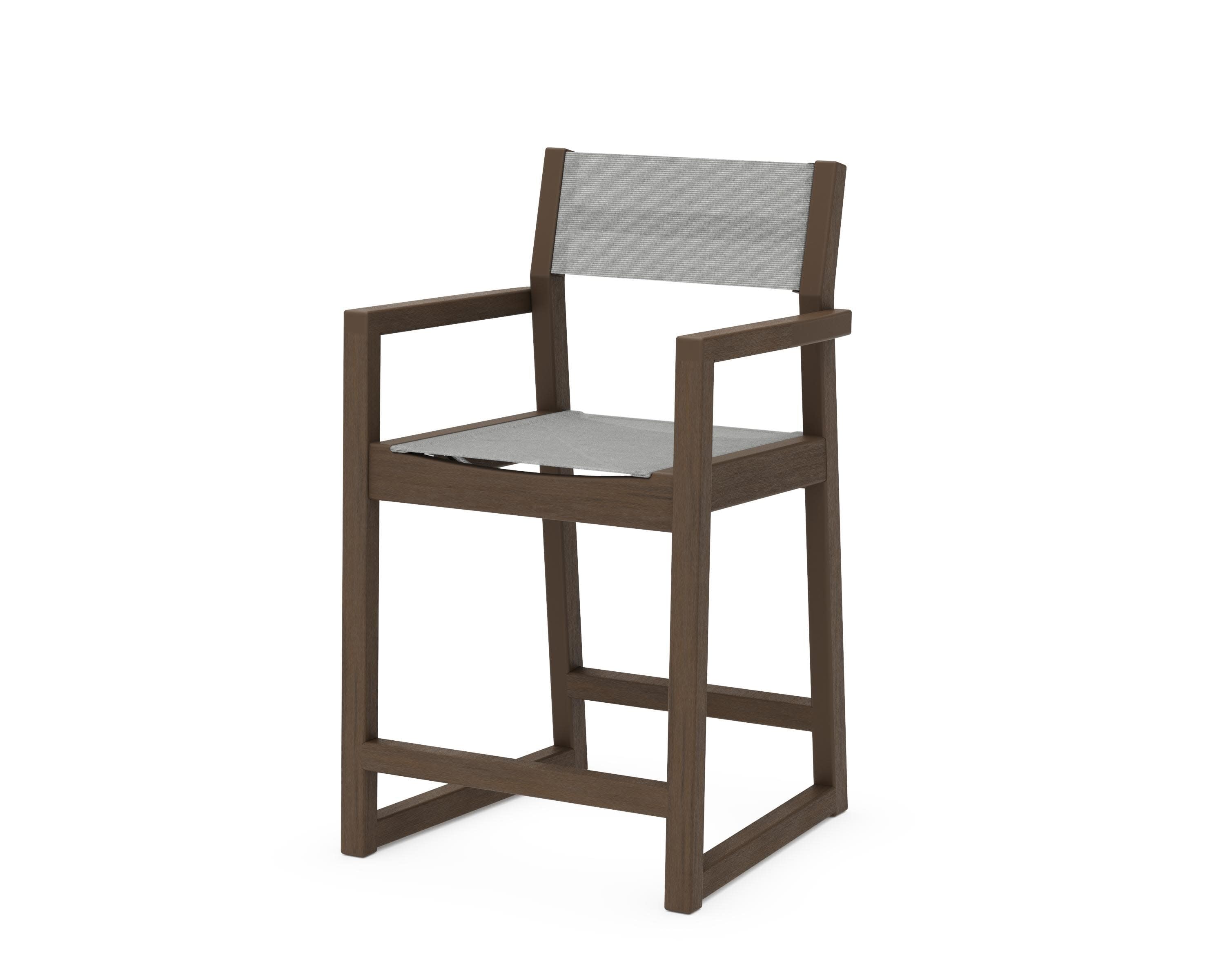 EDGE Sling Counter Arm Chair in Kona / Metallic Sling