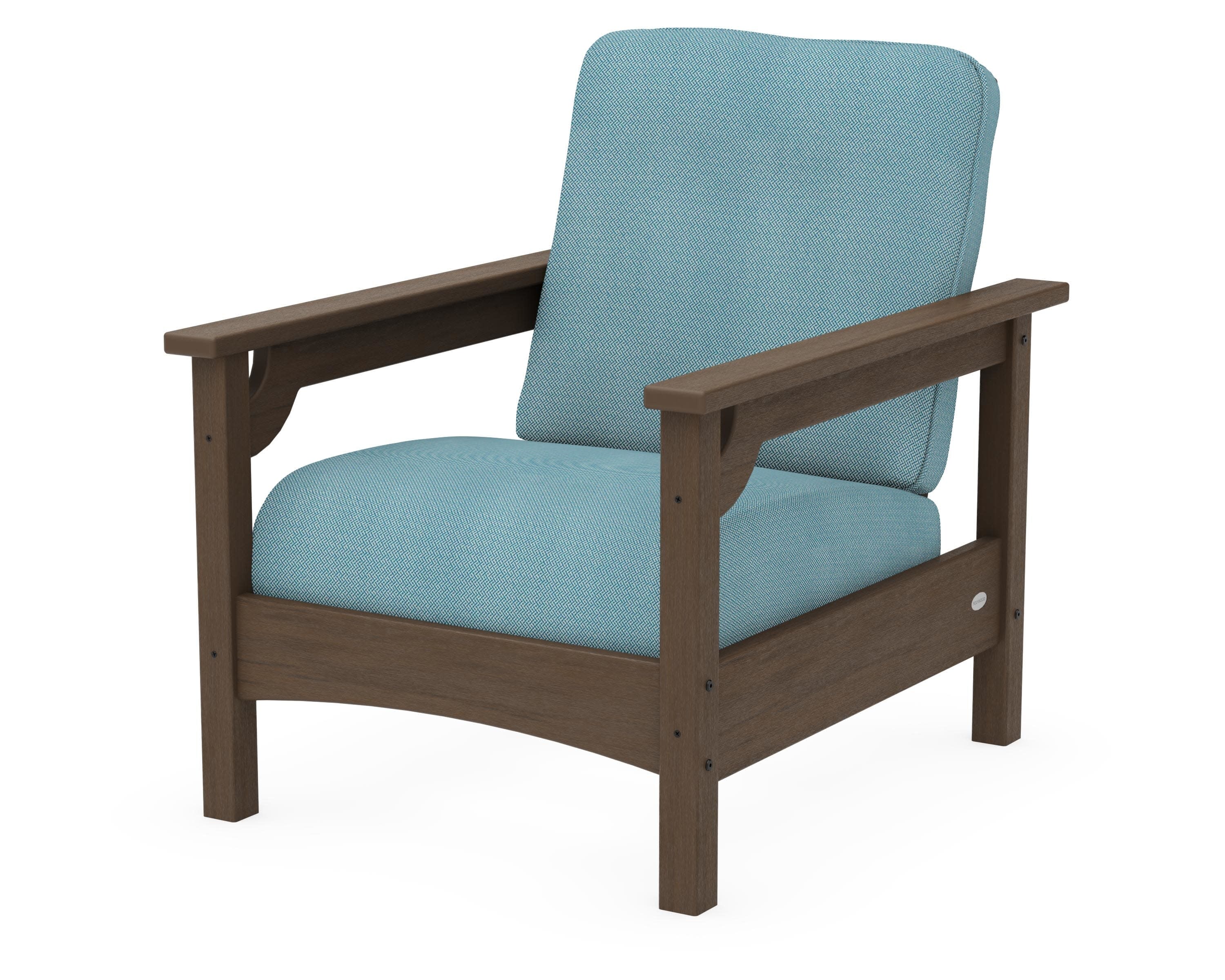 Club Chair in Kona / Lattice Sky Blue