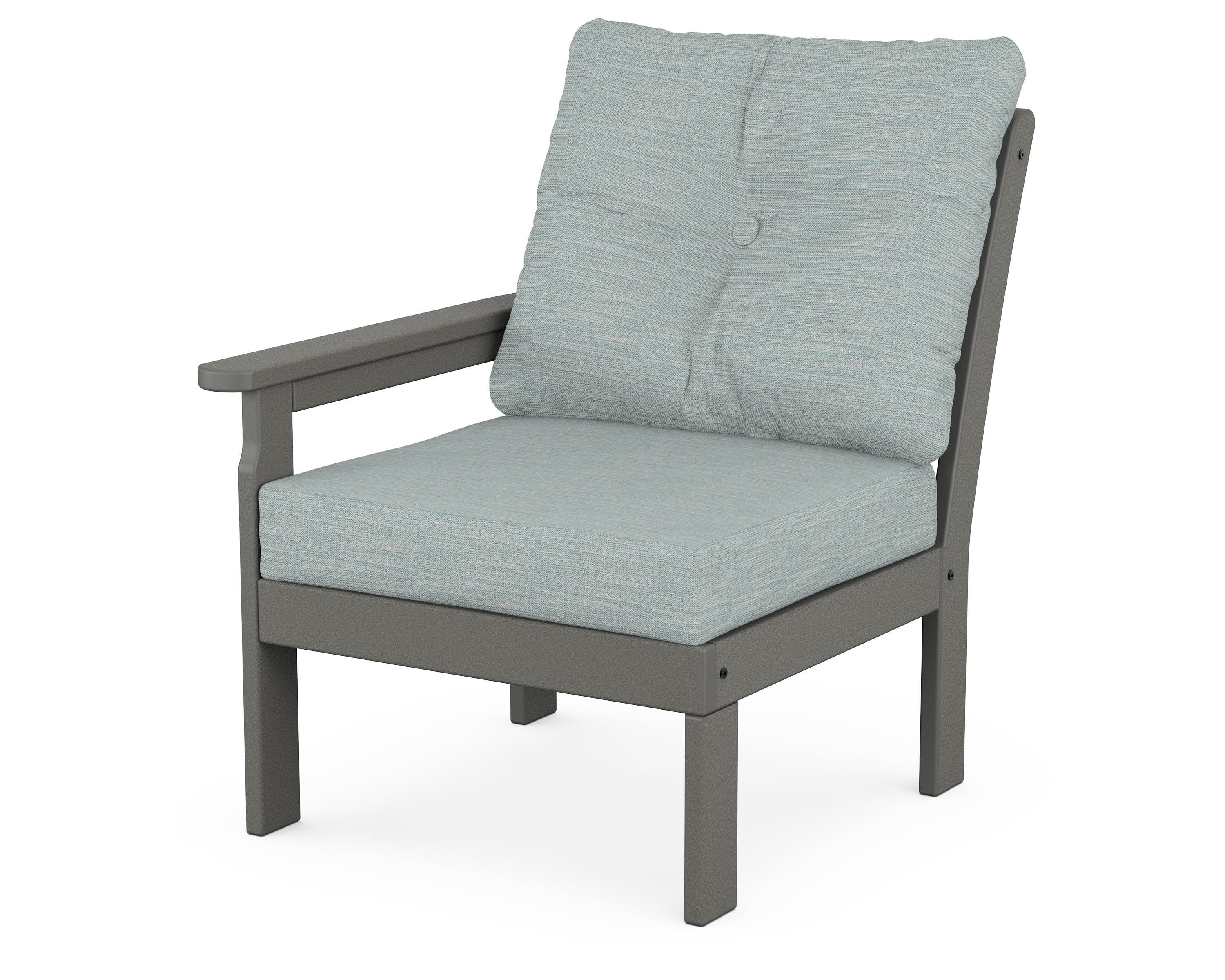 Vineyard Modular Left Arm Chair in Slate Grey / Soothe Mist