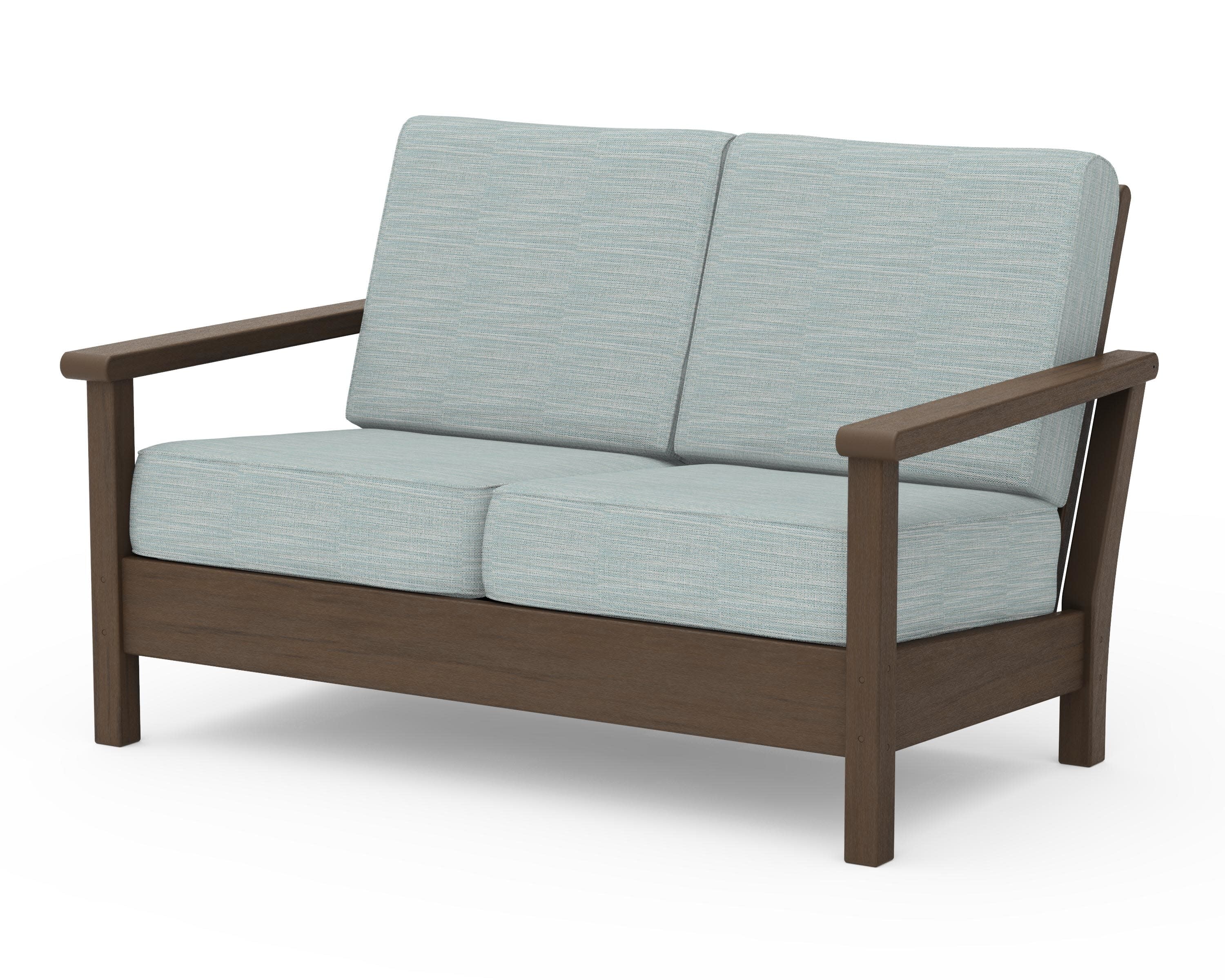 Harbour Deep Seating Loveseat in Kona / Soothe Mist