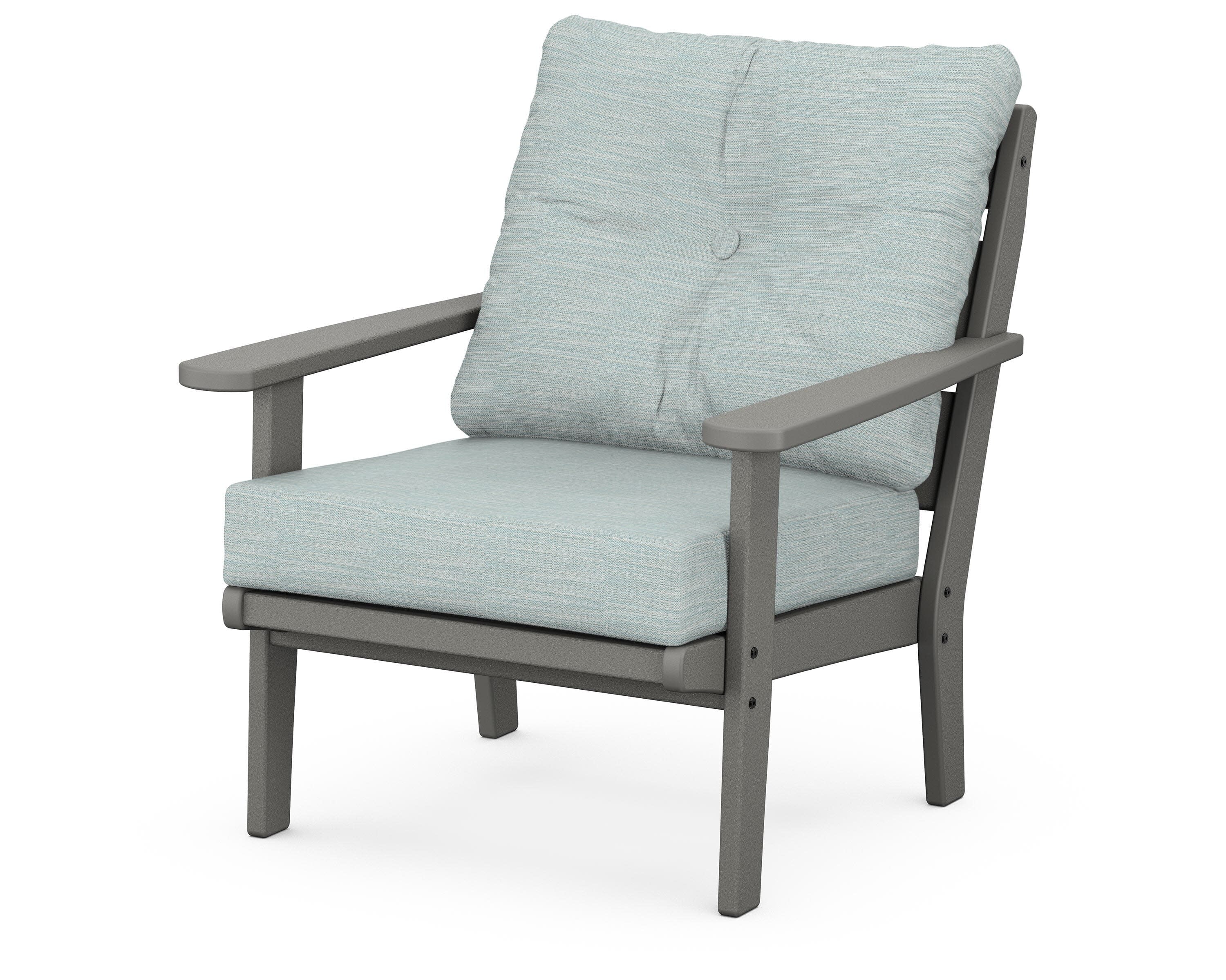 Lakeside Deep Seating Chair in Slate Grey / Soothe Mist