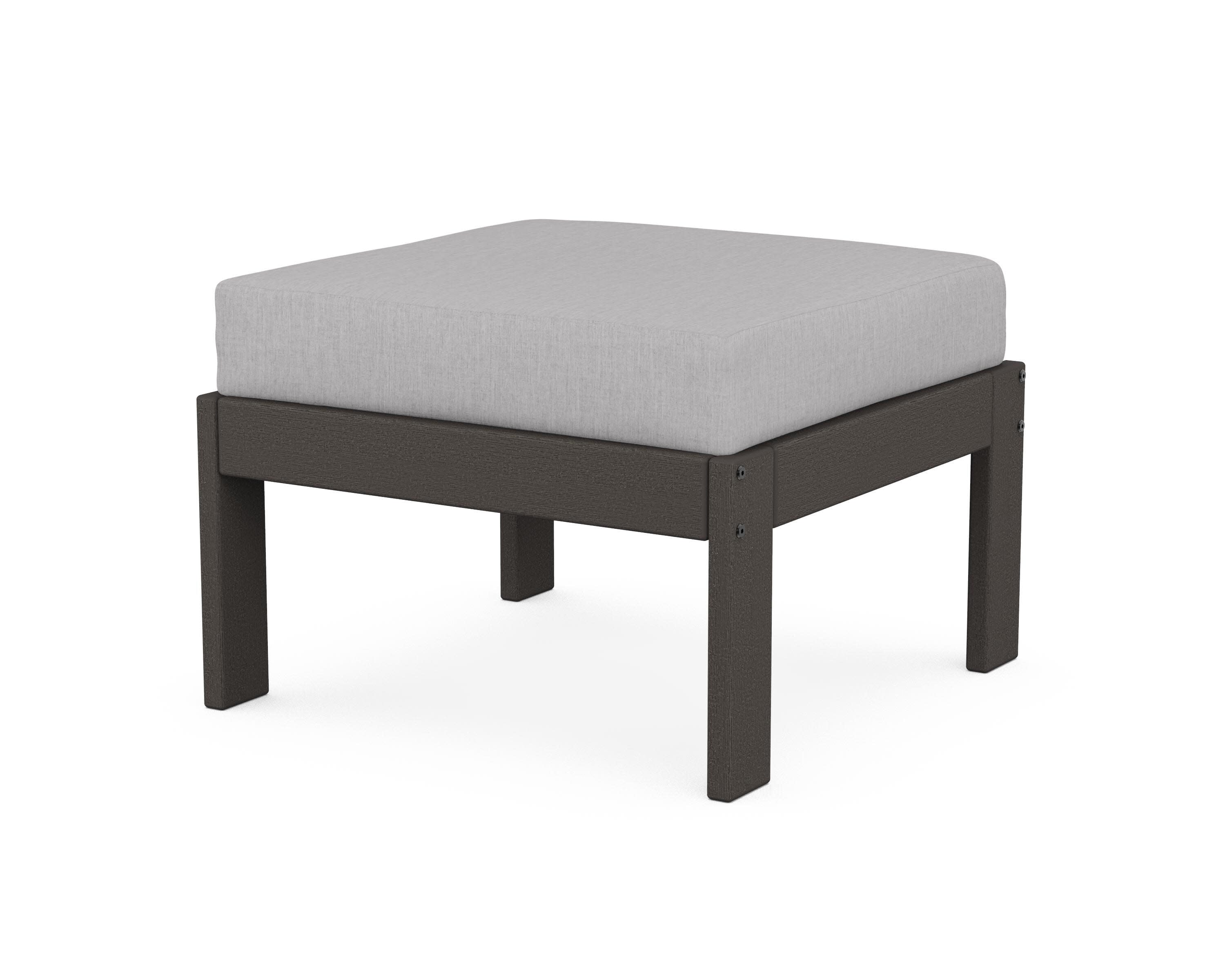 Vineyard Modular Ottoman in Vintage Coffee / Granite