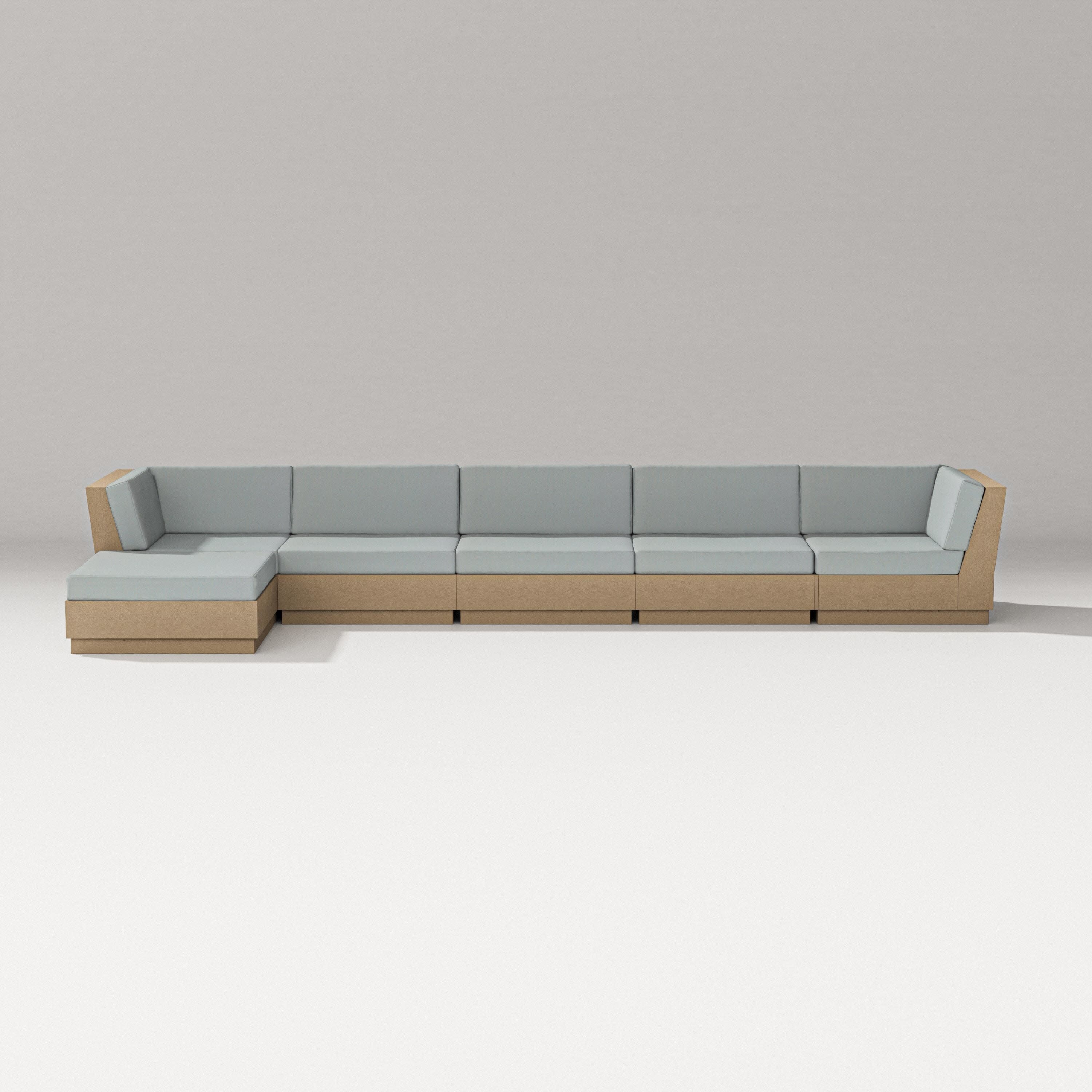 Elevate 6-Piece Chaise Sectional in Vintage Sahara / Spa
