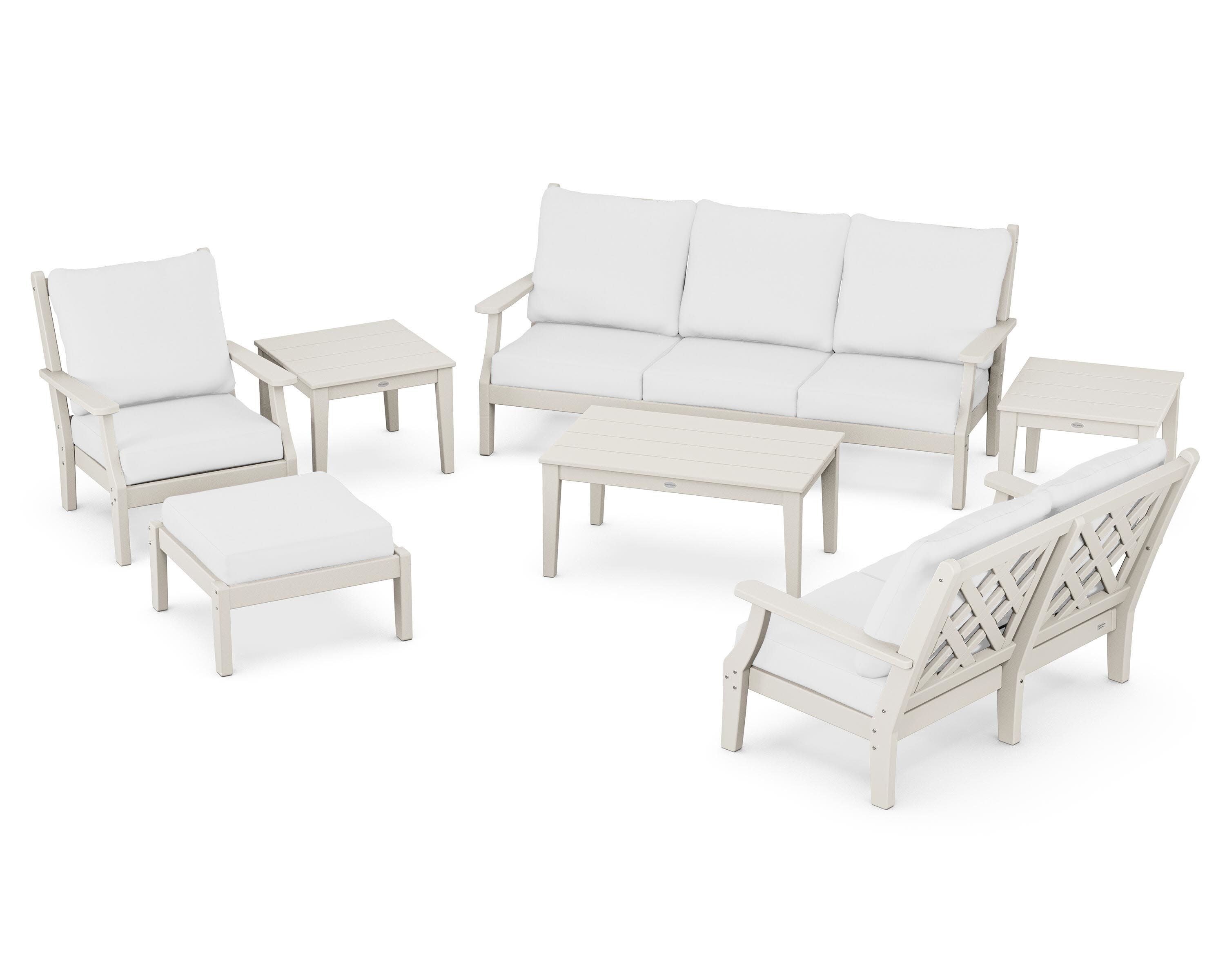 Wovendale 7-Piece Deep Seating Set in Sand / Natural