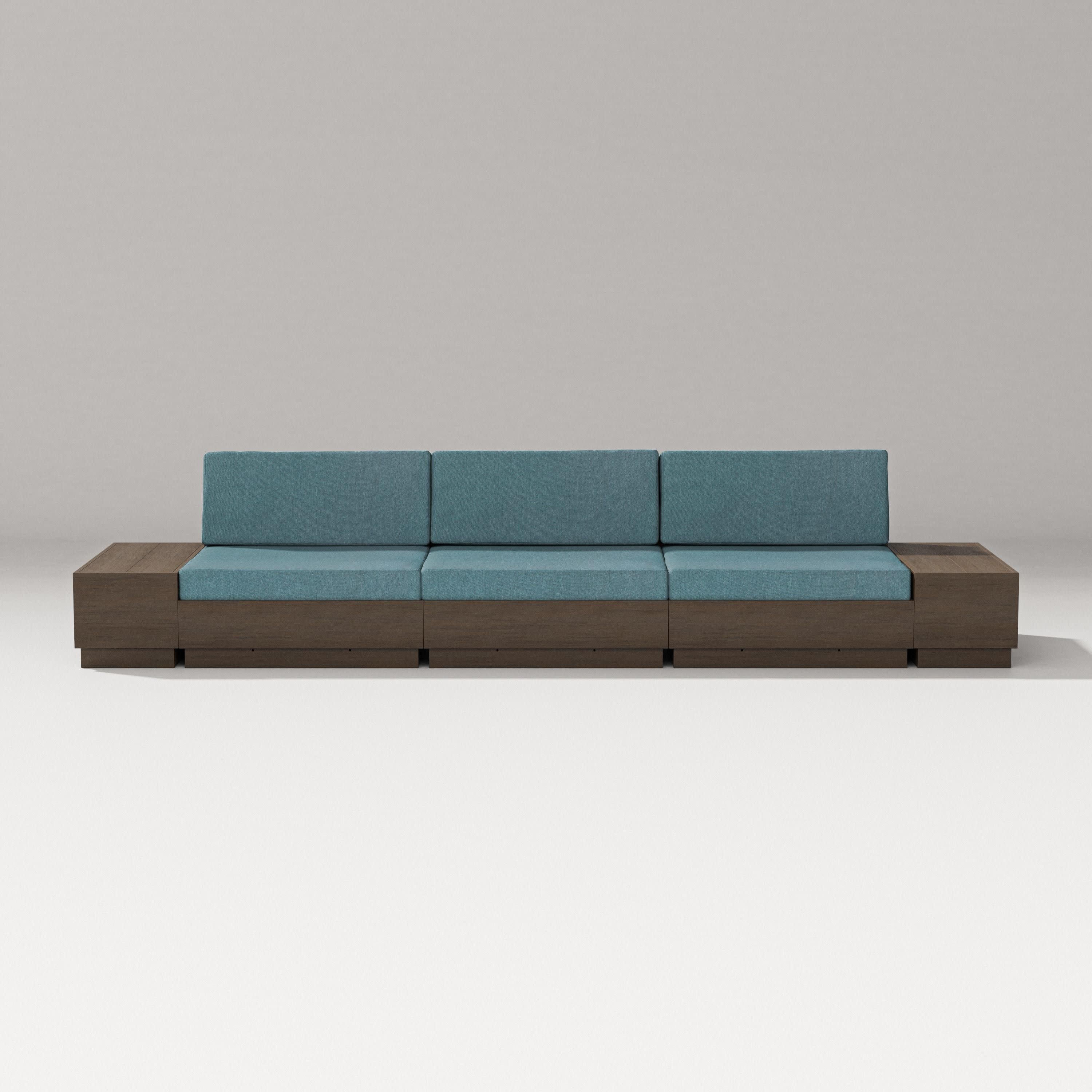 Elevate Straight Sectional in Kona / Ocean Teal