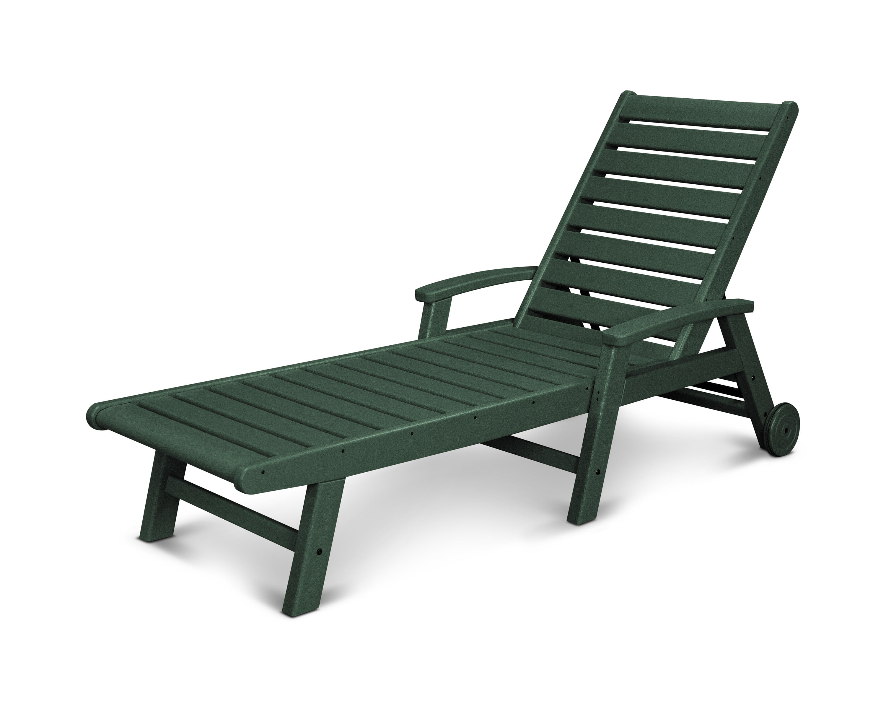 Signature Chaise with Wheels in Green