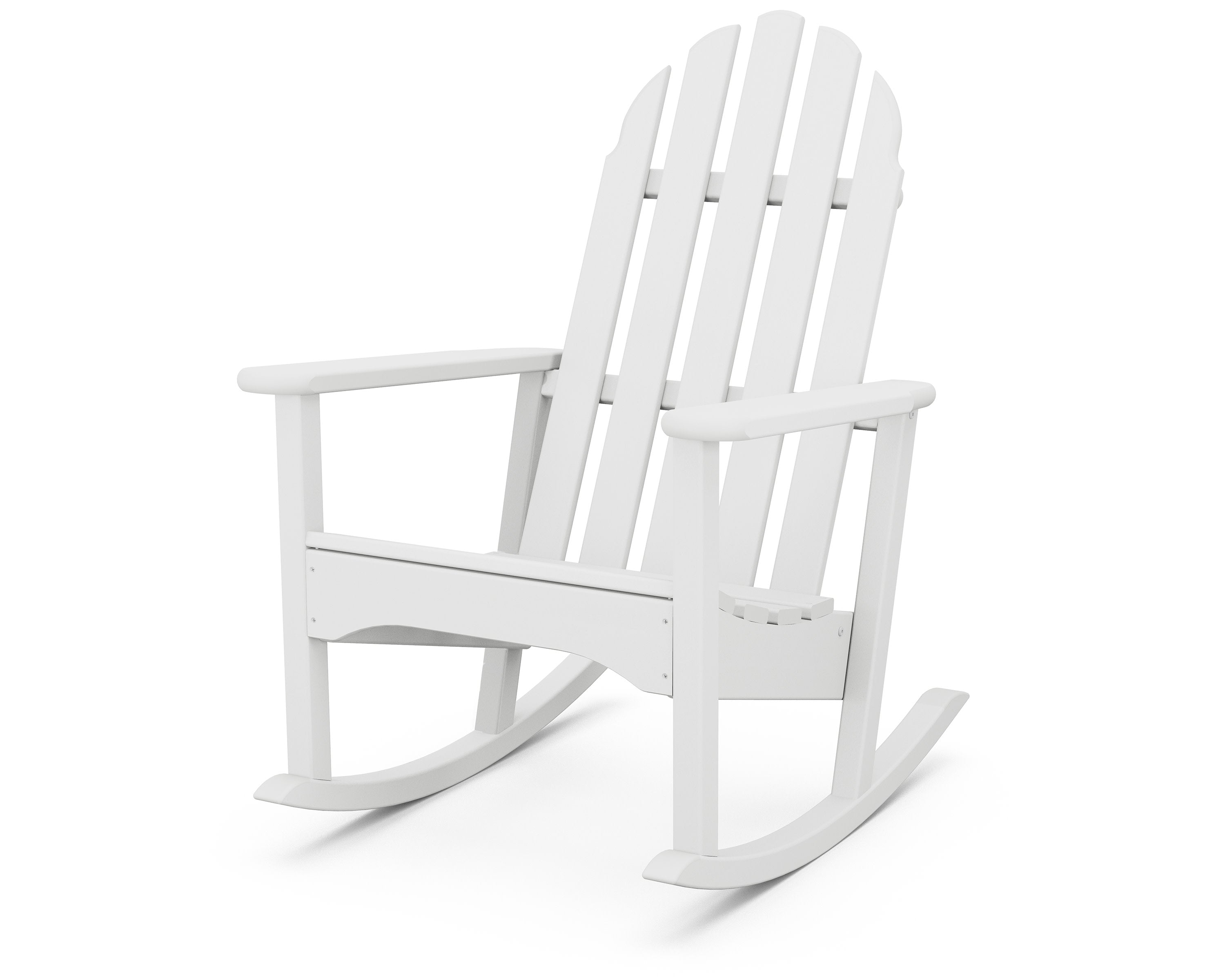 Classic Adirondack Rocking Chair in White