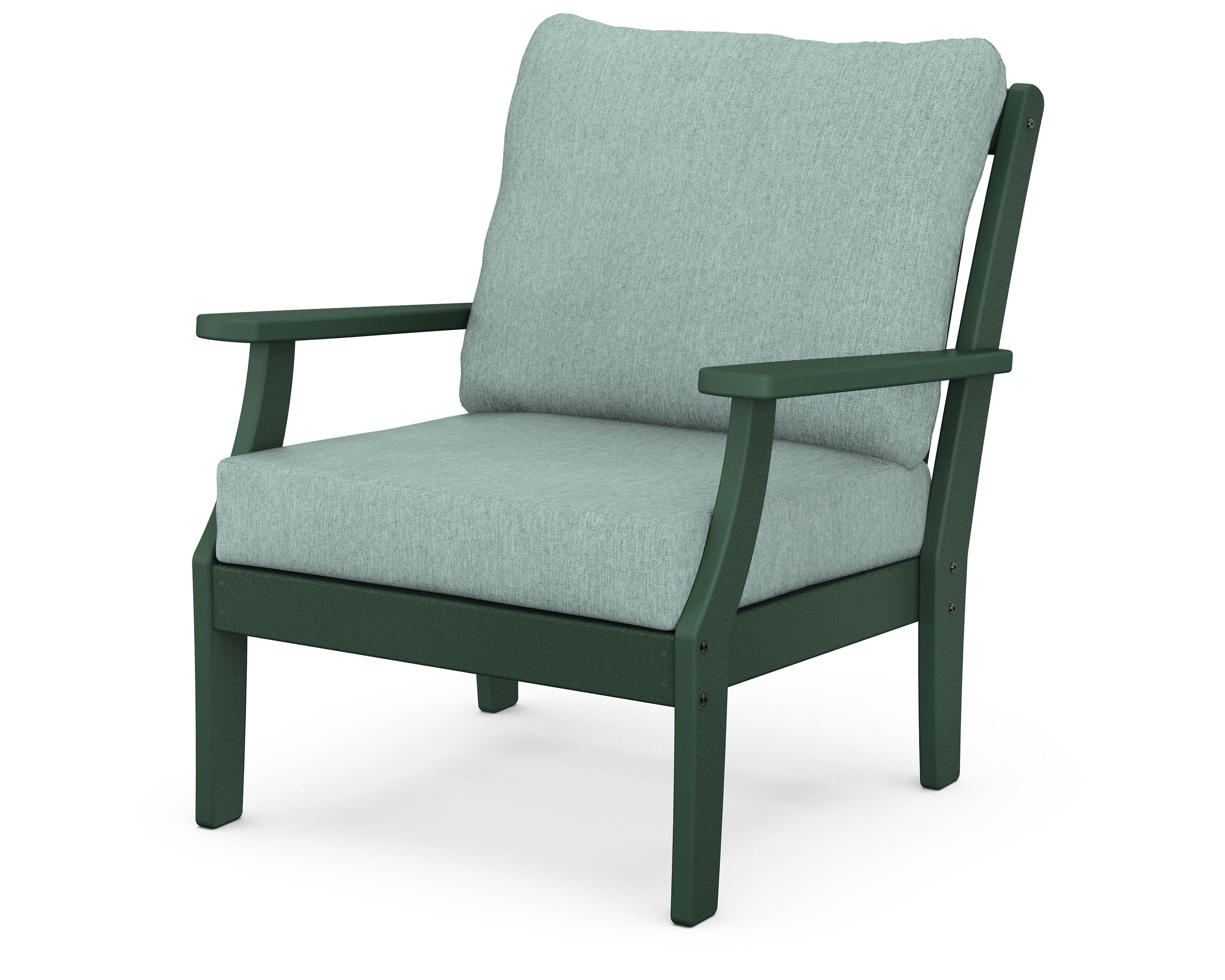 Braxton Deep Seating Chair in Green / Glacier Spa
