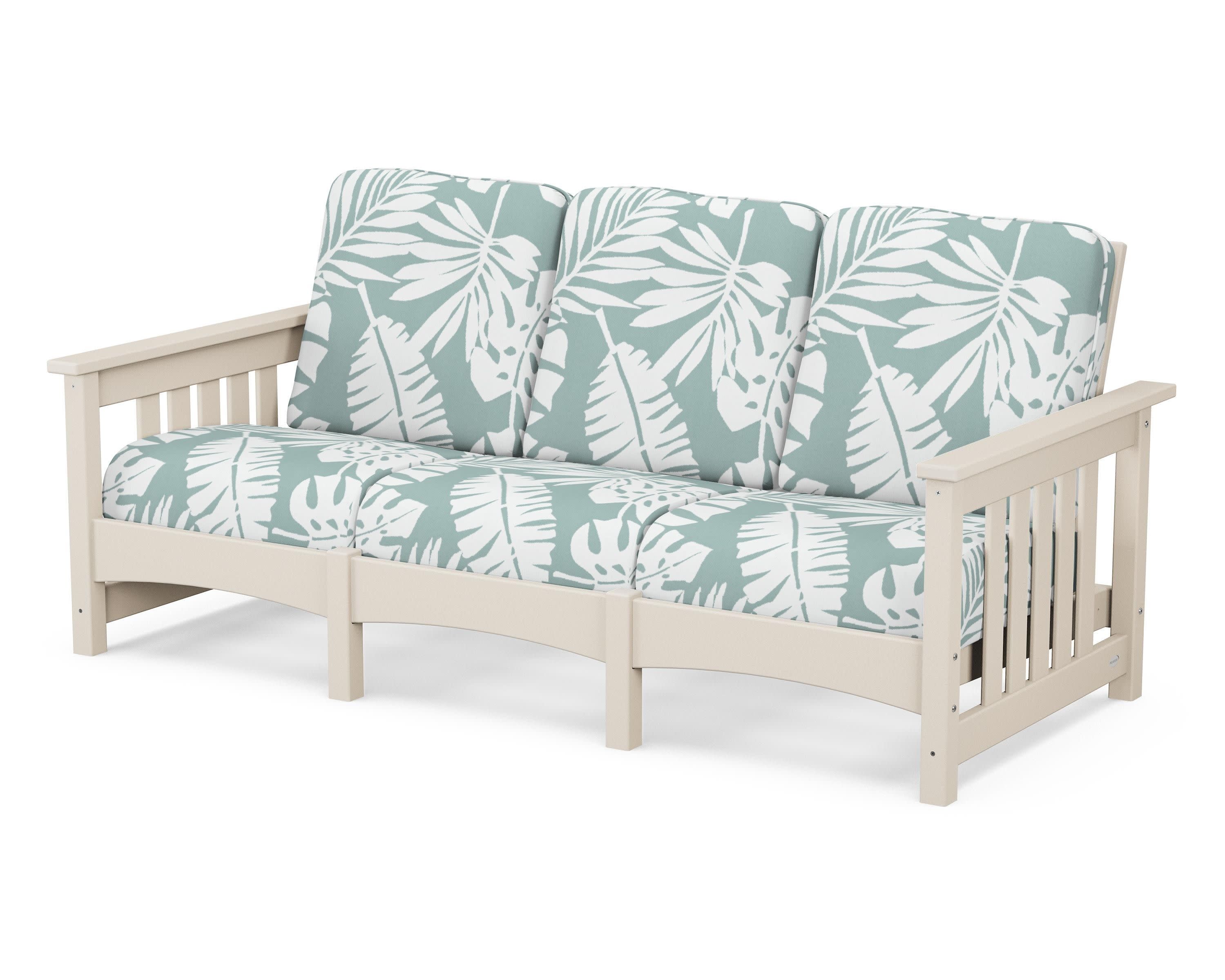 Club Mission Sofa in Sand / Leaf Glacier Spa