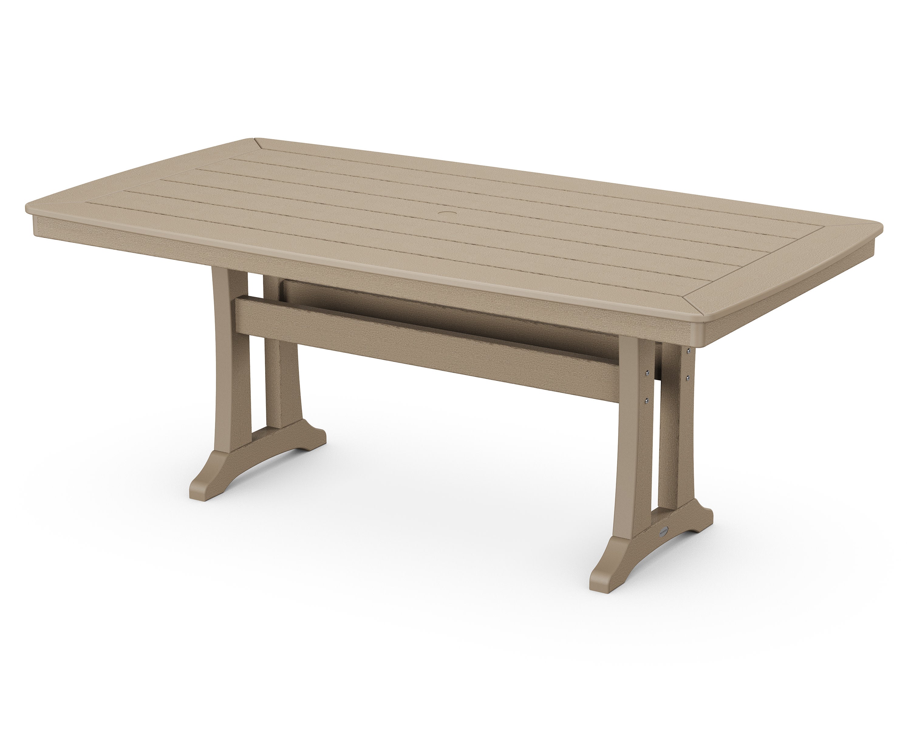Nautical Trestle 38" x 73" Dining Table in Vintage Sahara