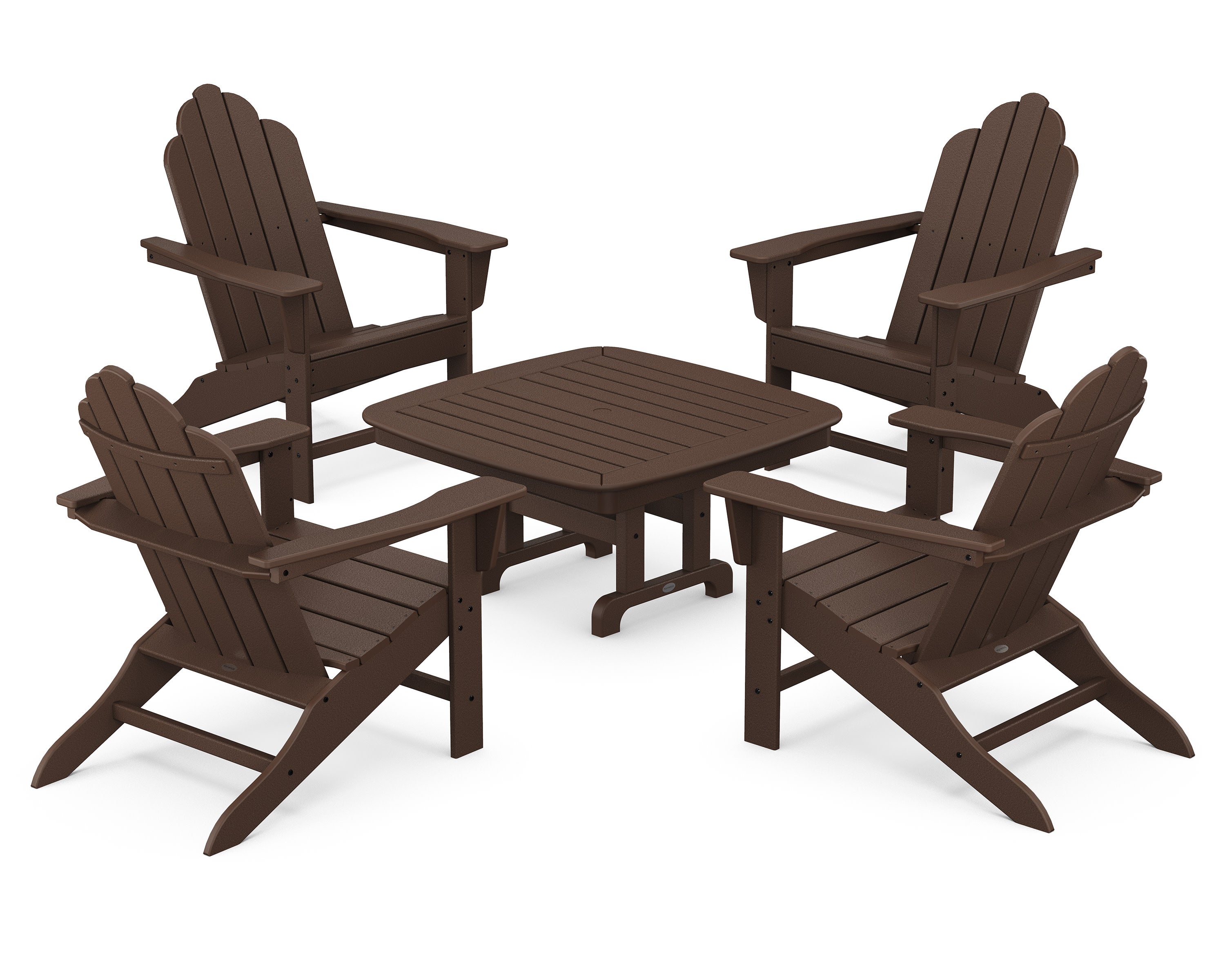 Long Island Adirondack 5-Piece Conversation Group in Mahogany