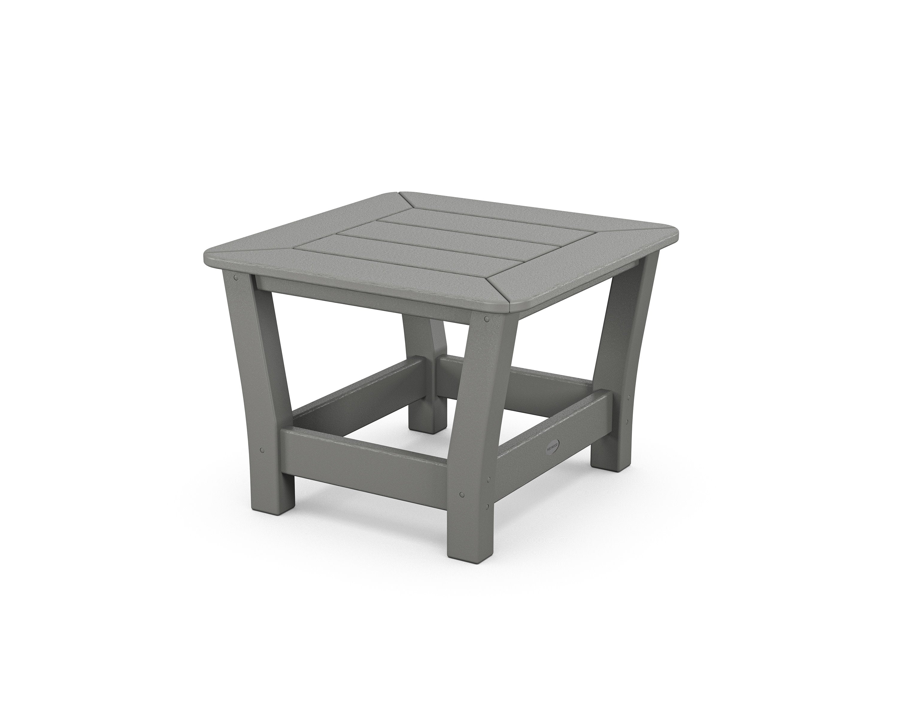 Harbour Slat End Table in Slate Grey