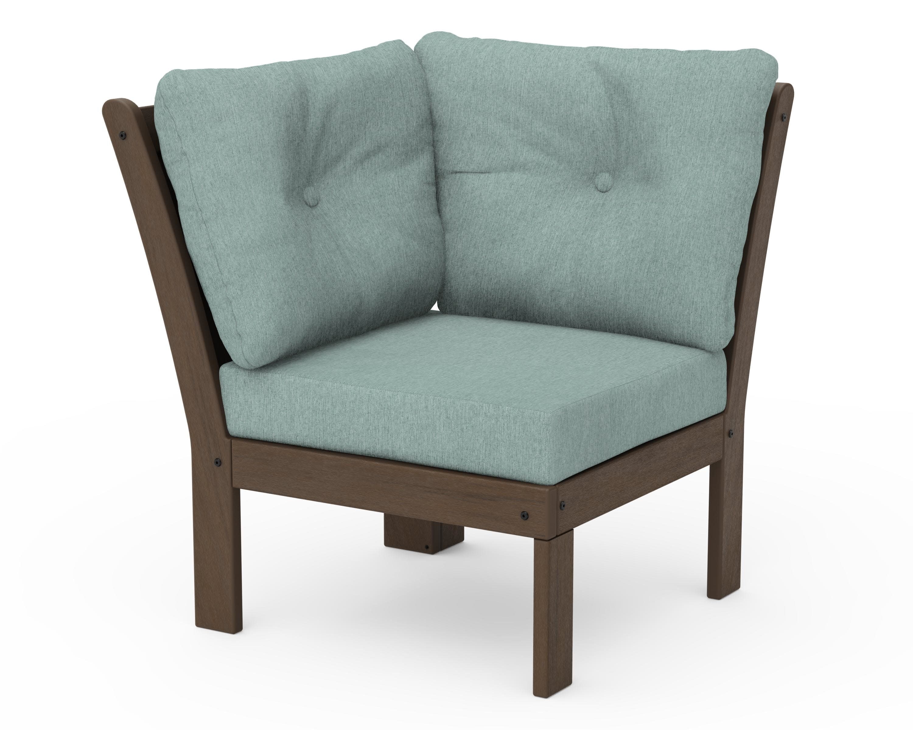 Vineyard Modular Corner Chair in Kona / Glacier Spa