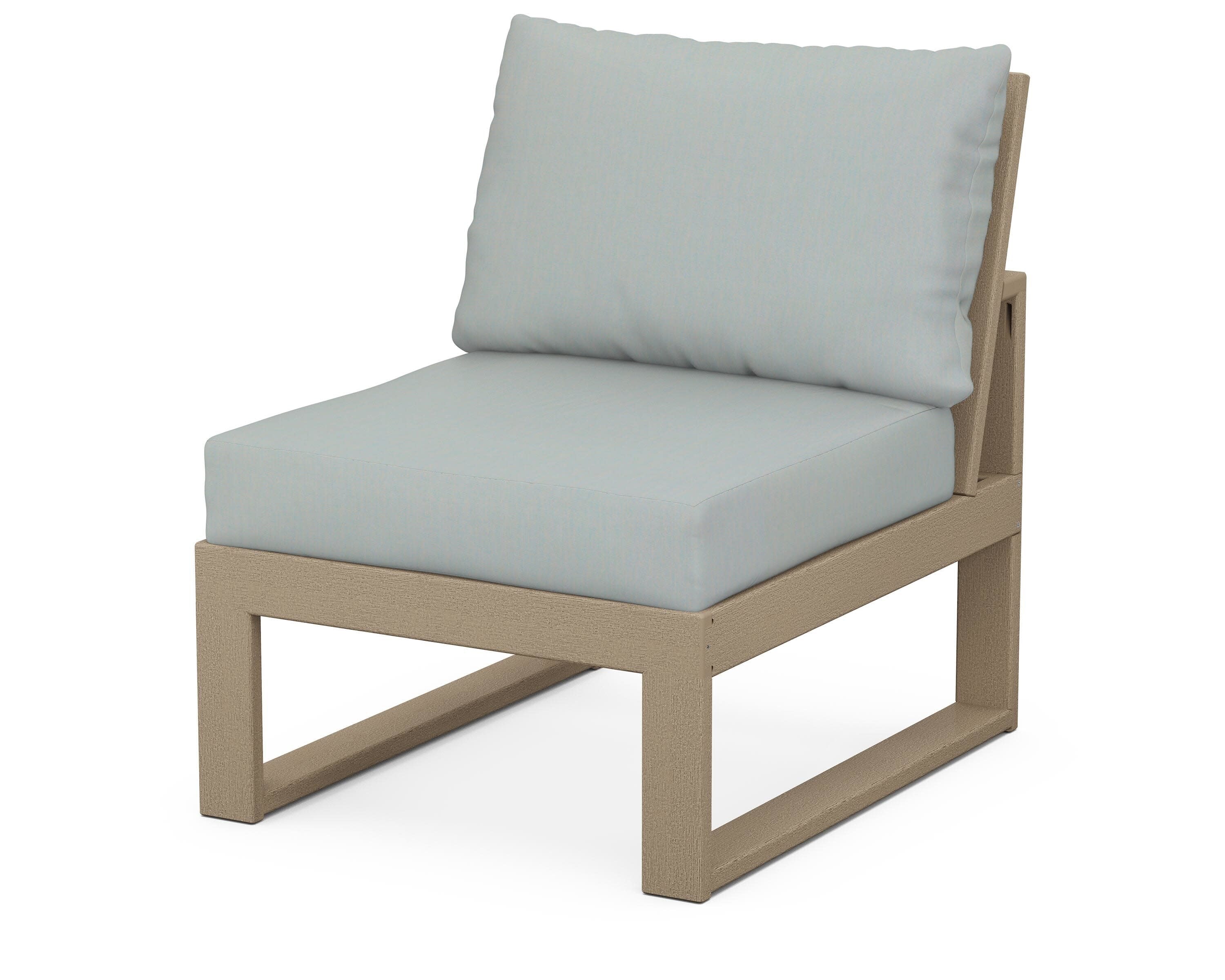 Modular Armless Chair in Vintage Sahara / Spa