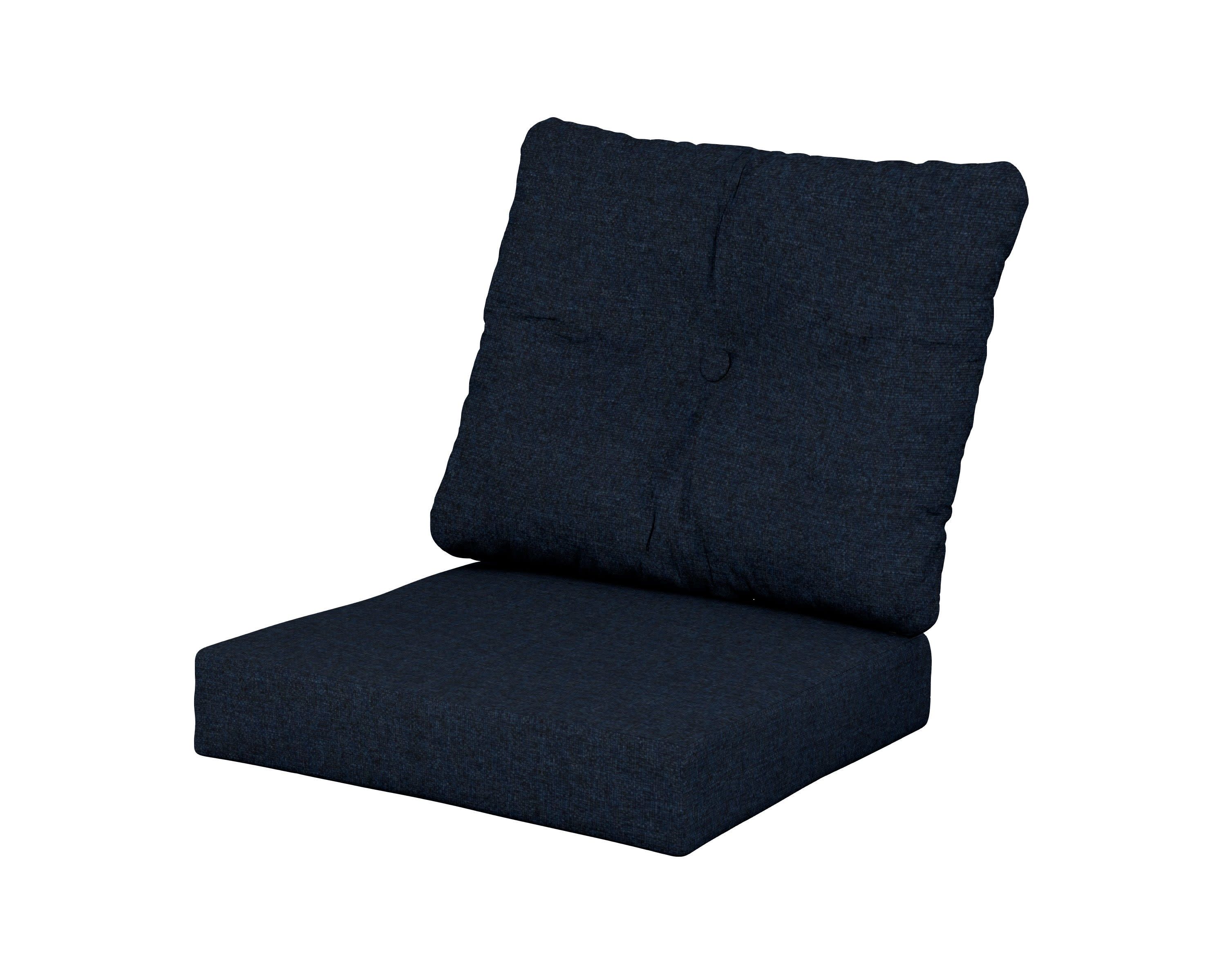 Vineyard Seat/Back Cushion in Marine Indigo