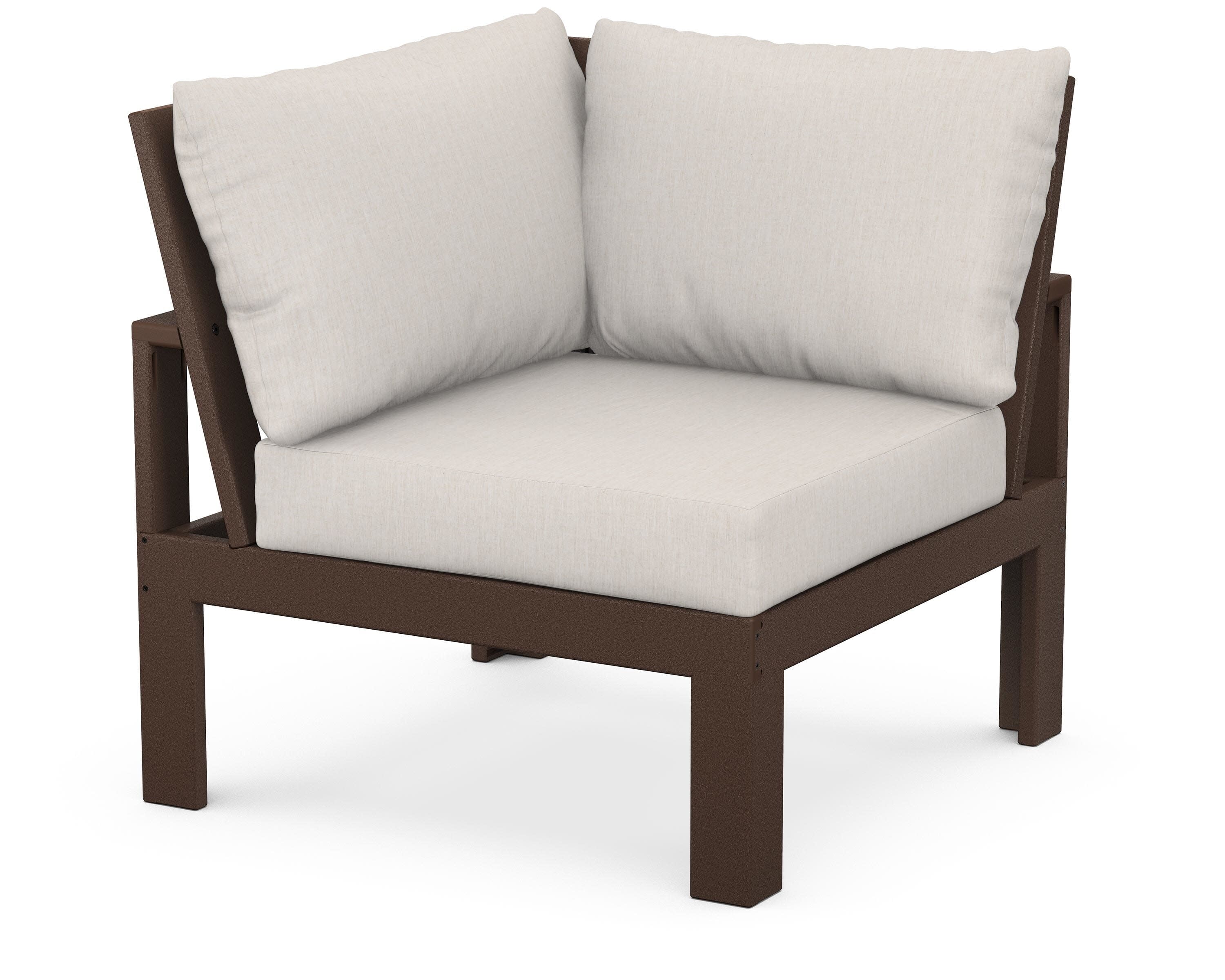 Modular Corner Chair in Mahogany / Cast Ash