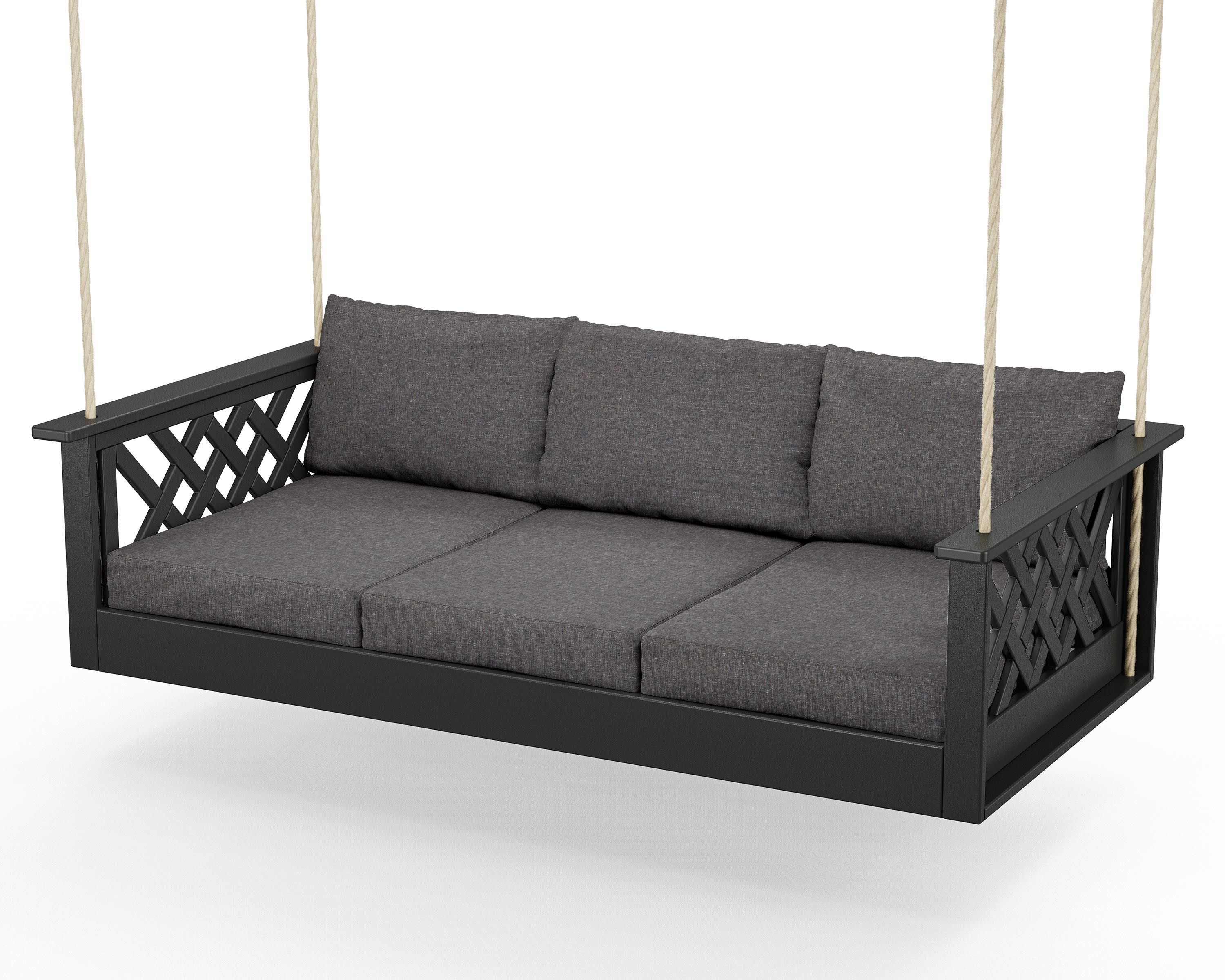 Wovendale Daybed Swing in Black / Ash Charcoal