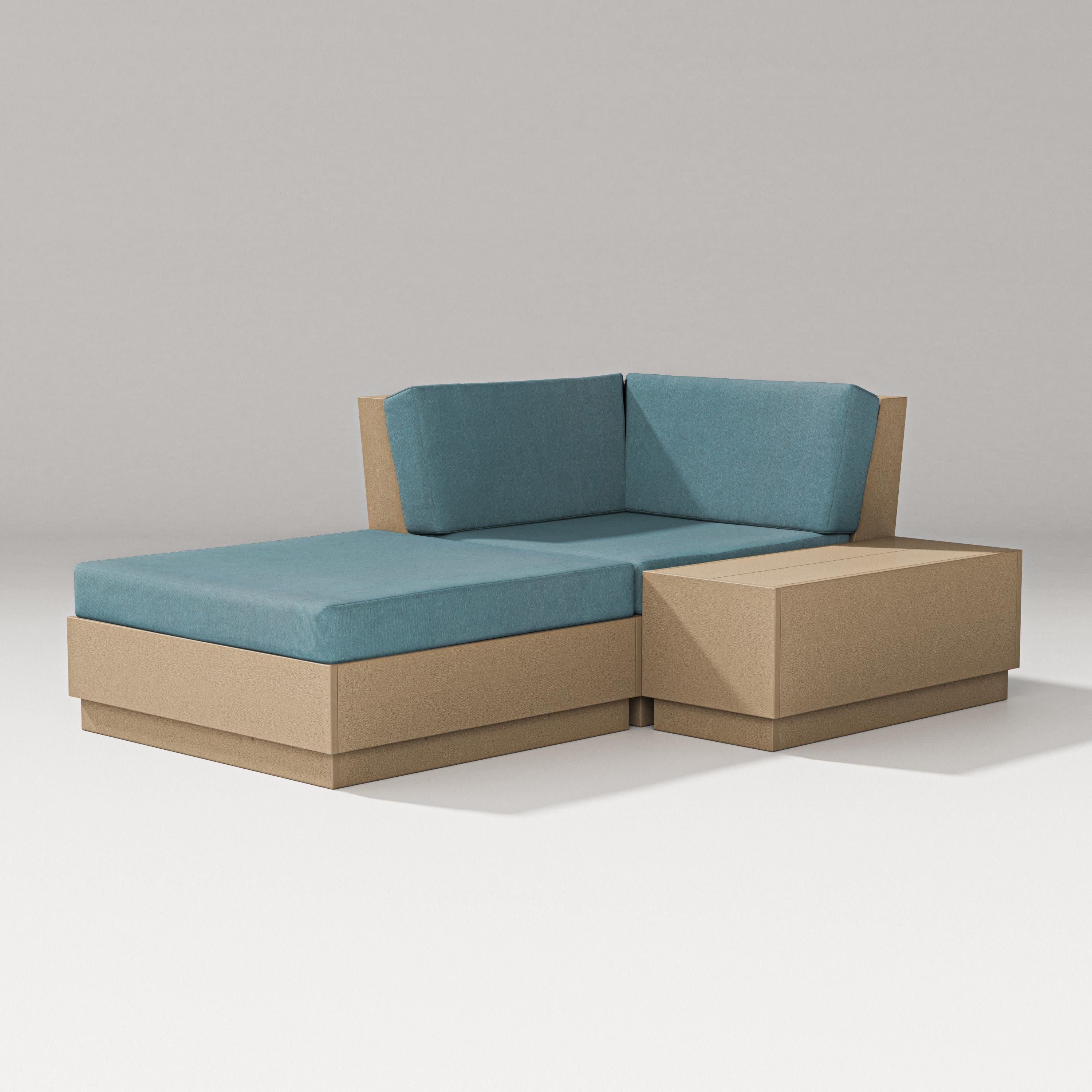 Elevate Corner Chaise in Vintage Sahara / Ocean Teal
