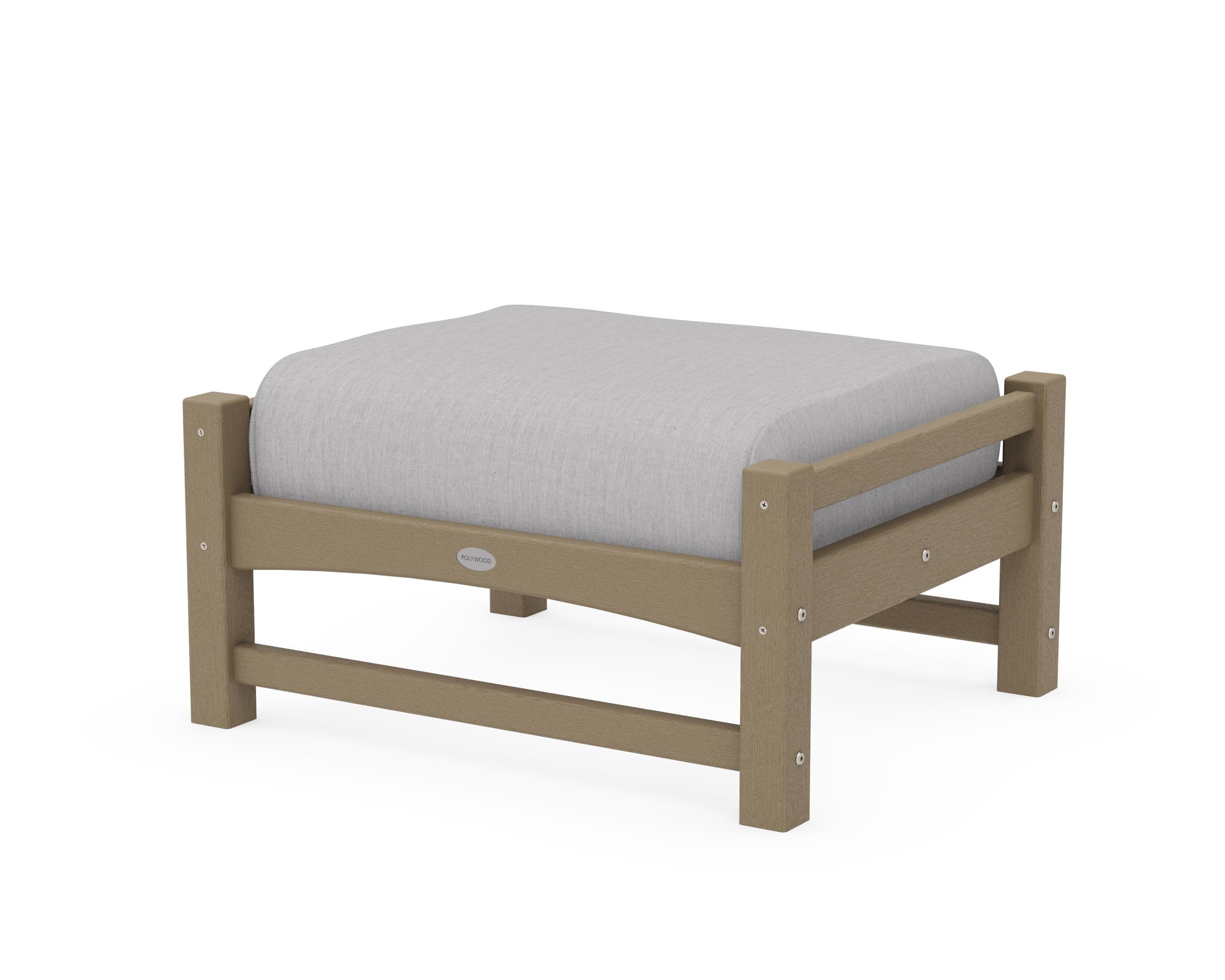 Club Ottoman in Vintage Sahara / Granite