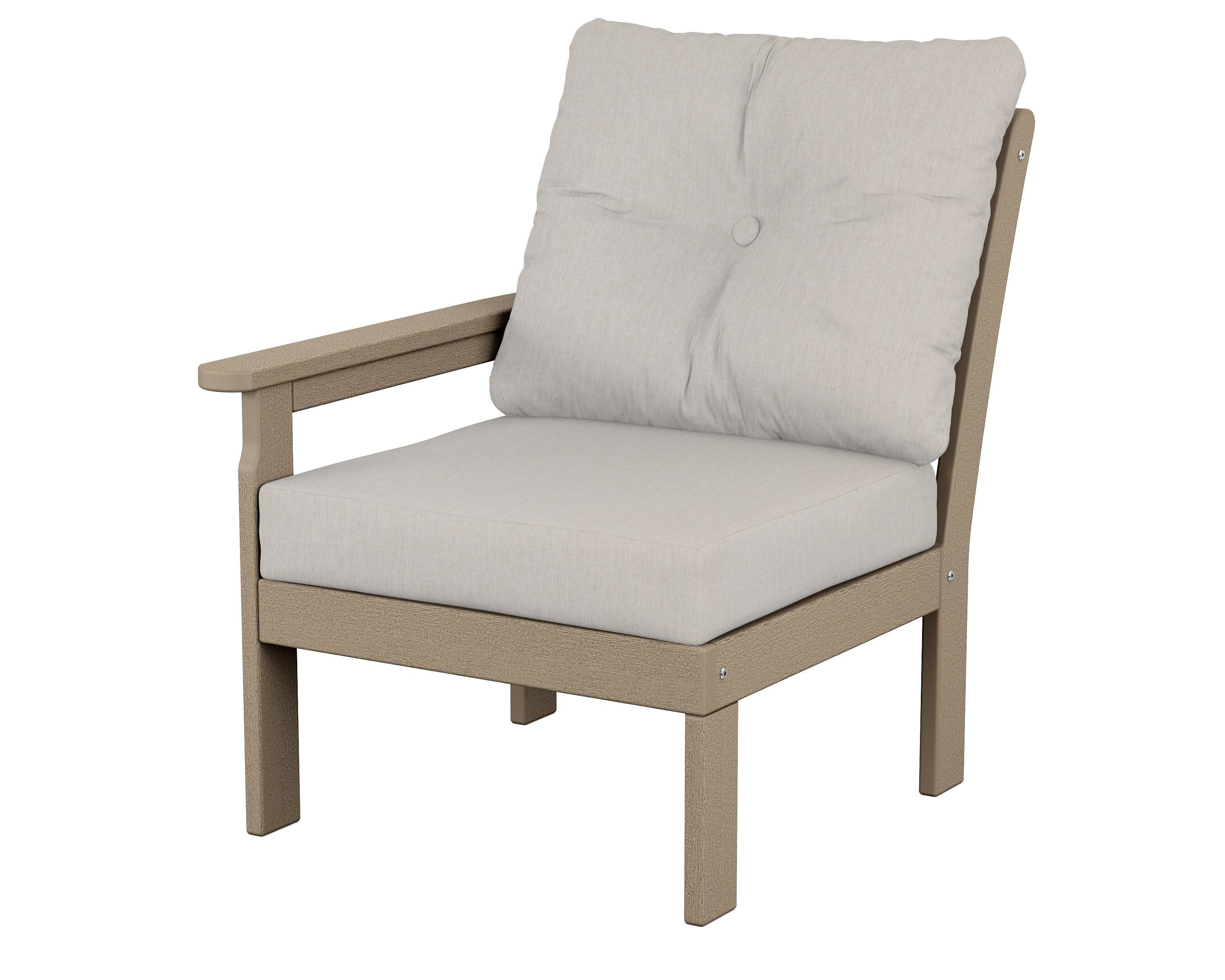 Vineyard Modular Left Arm Chair in Vintage Sahara / Cast Ash