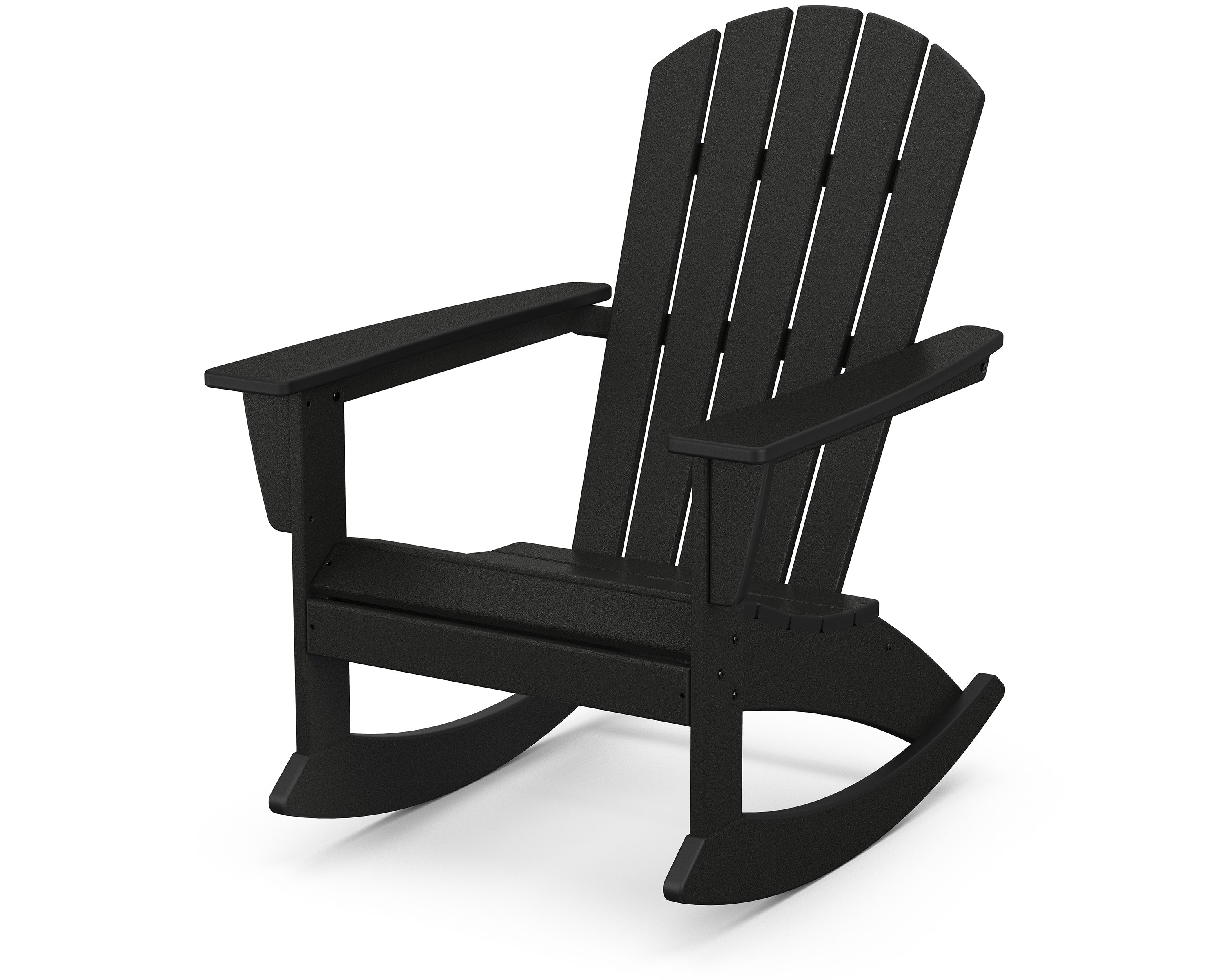 Nautical Adirondack Rocking Chair in Black