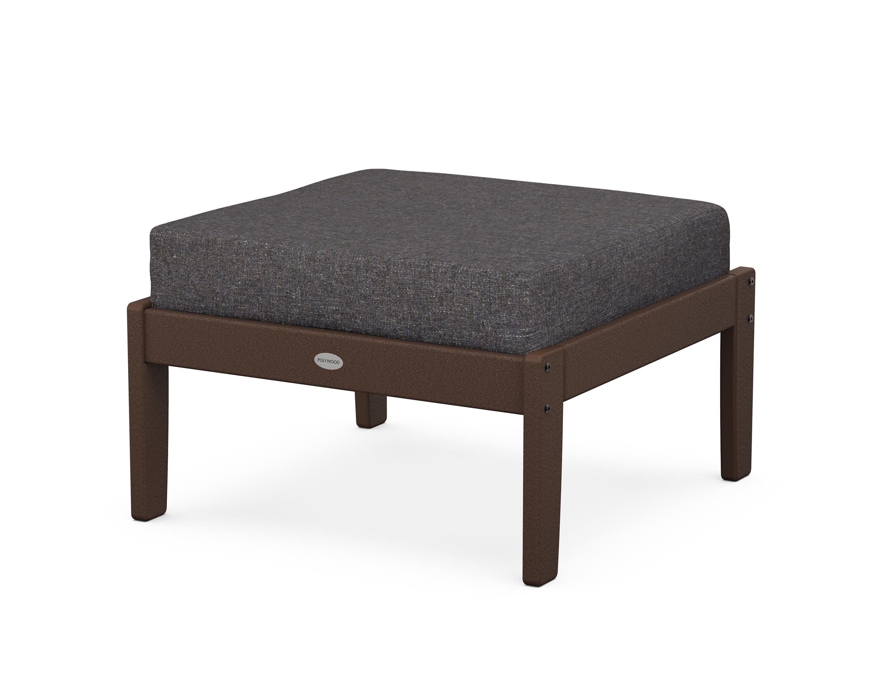 Braxton Deep Seating Ottoman in Mahogany / Ash Charcoal